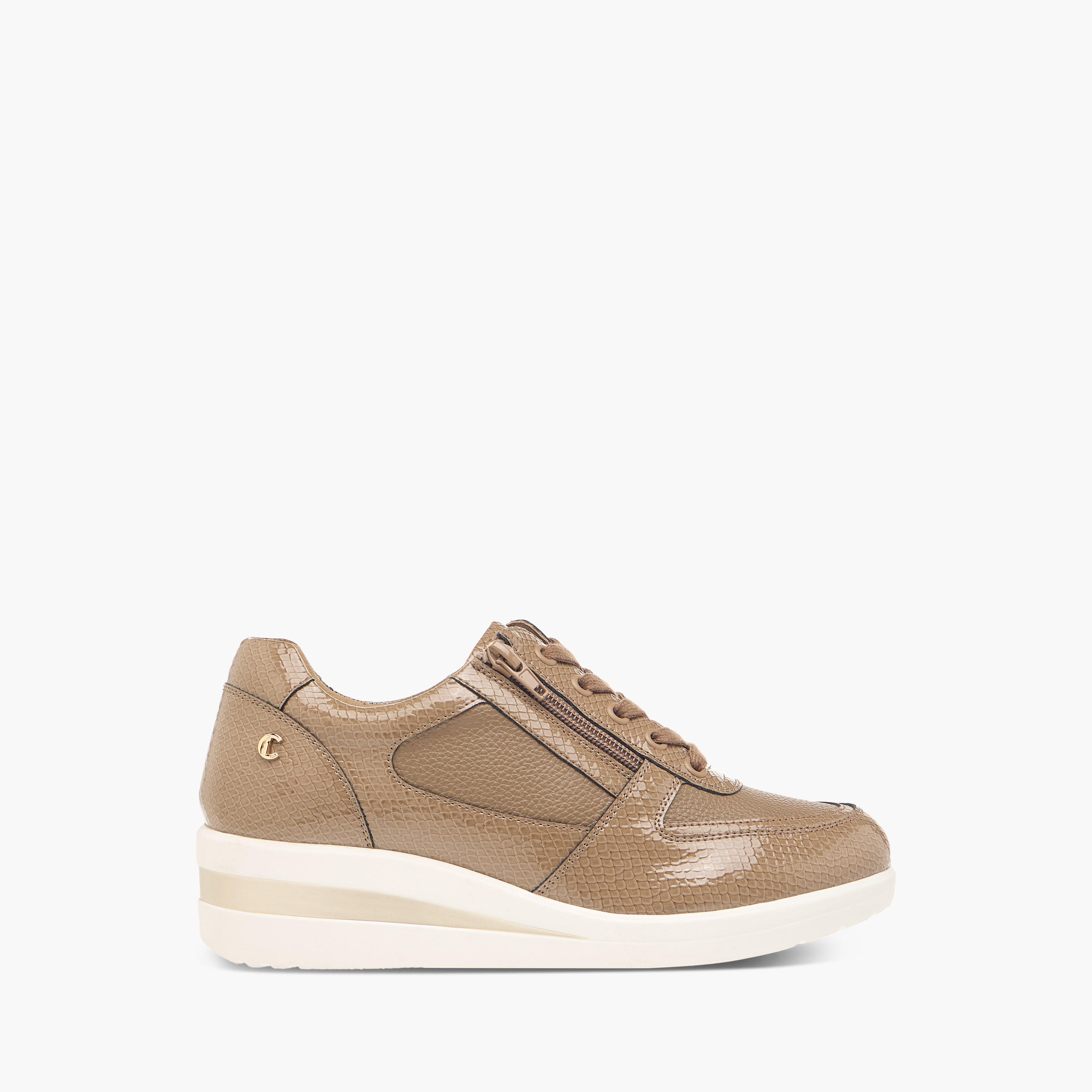Le Confort Panelled Wedge Heeled Comfort Sneakers with Lace-Up Closure-women-shoes-sneakers-image-3