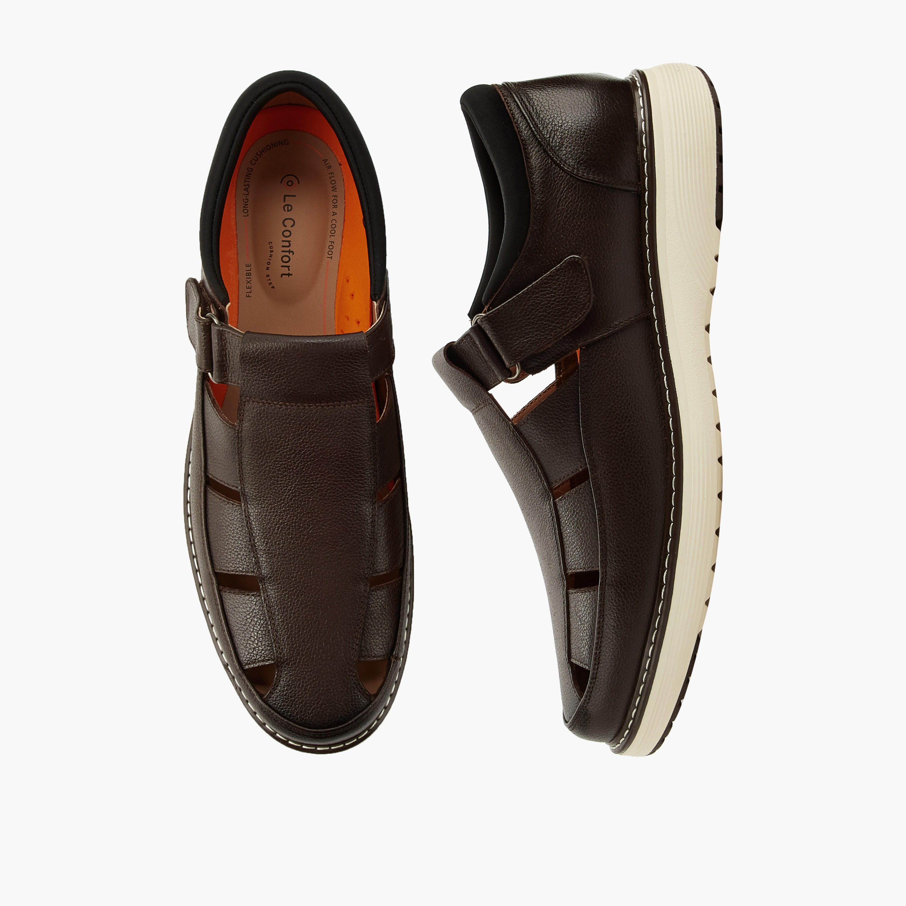 Le Confort Men Textured Fisherman Sandals-men-shoes-sandals-image-1