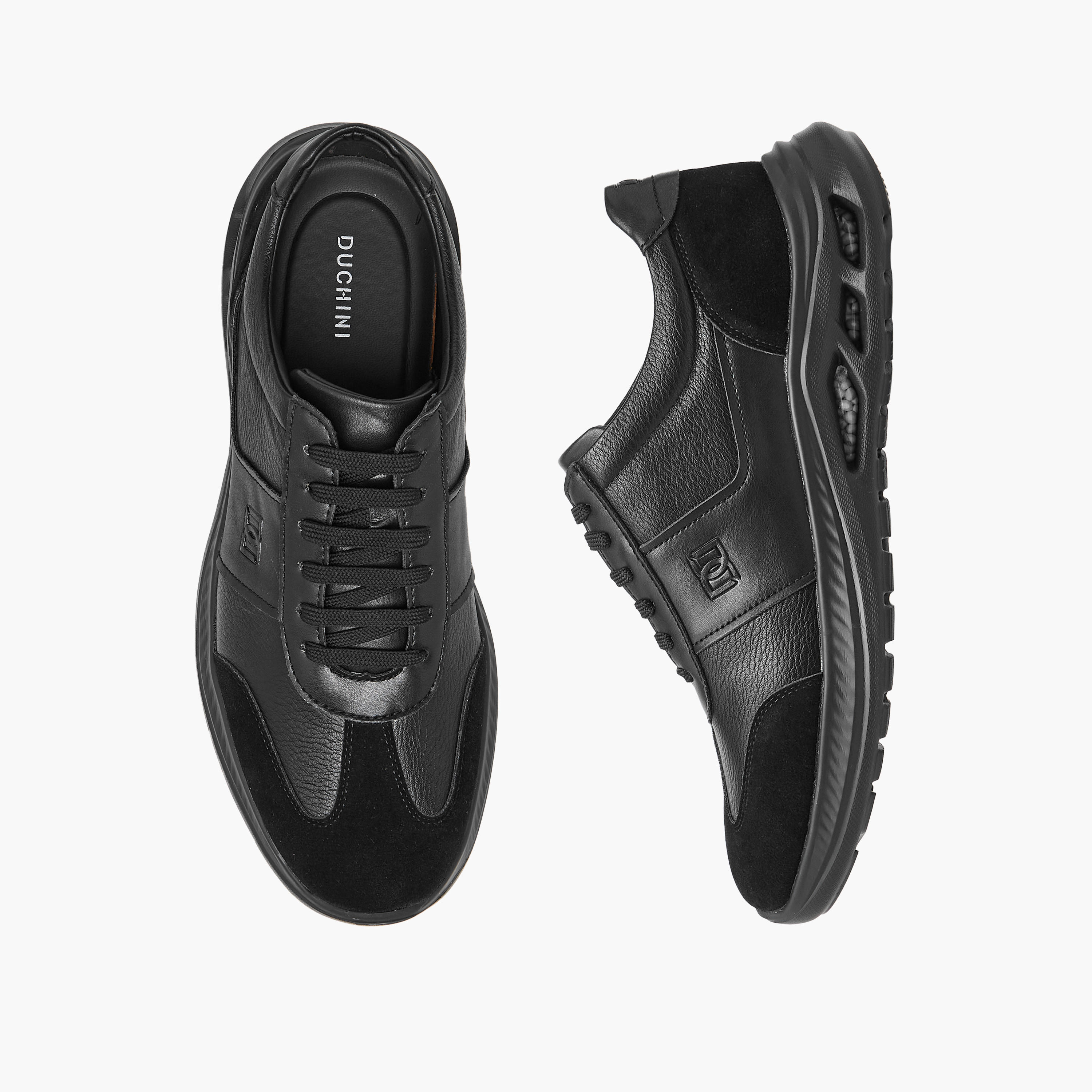 Duchini Men's Panelled Lace-Up Sneakers-men-shoes-sneakers-image-1