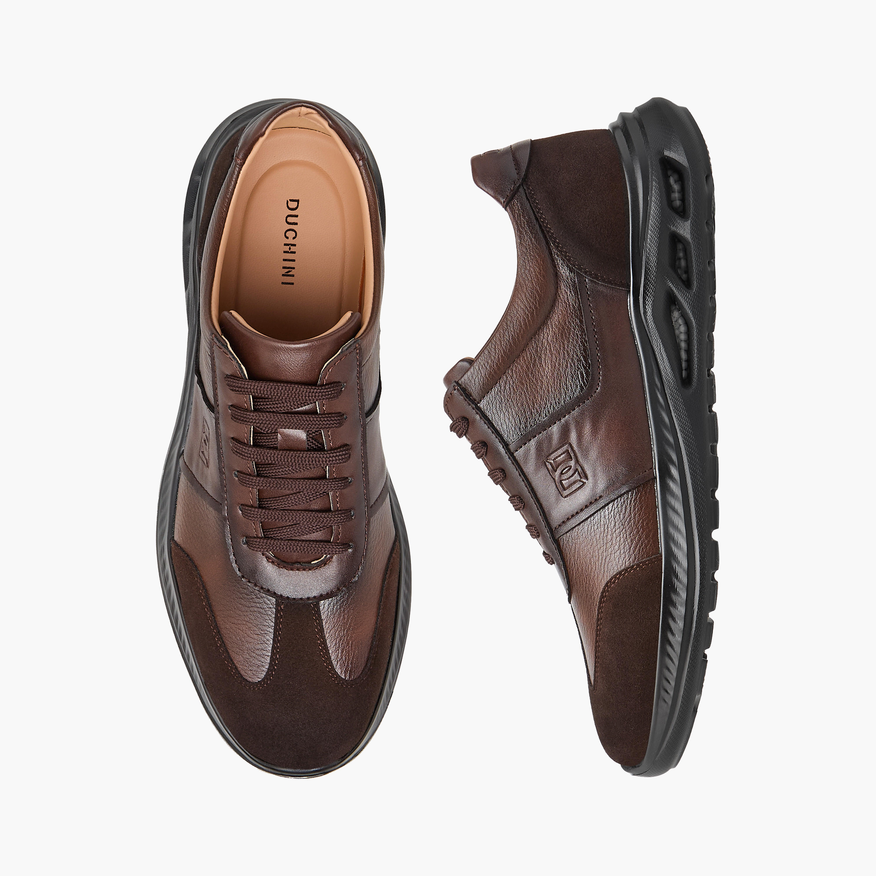 Duchini Men's Panelled Lace-Up Sneakers-men-shoes-sneakers-image-1