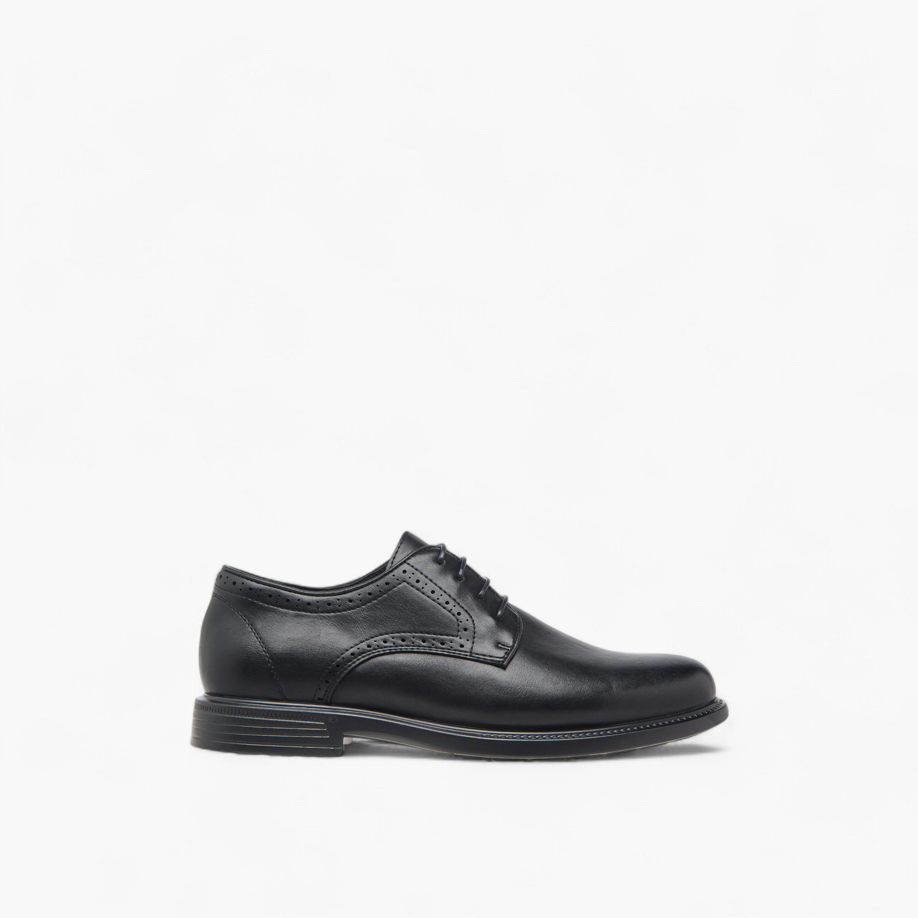 Duchini Men's Textured Derby Shoes with Lace-Up Closure-men-shoes-formalshoes-image-3