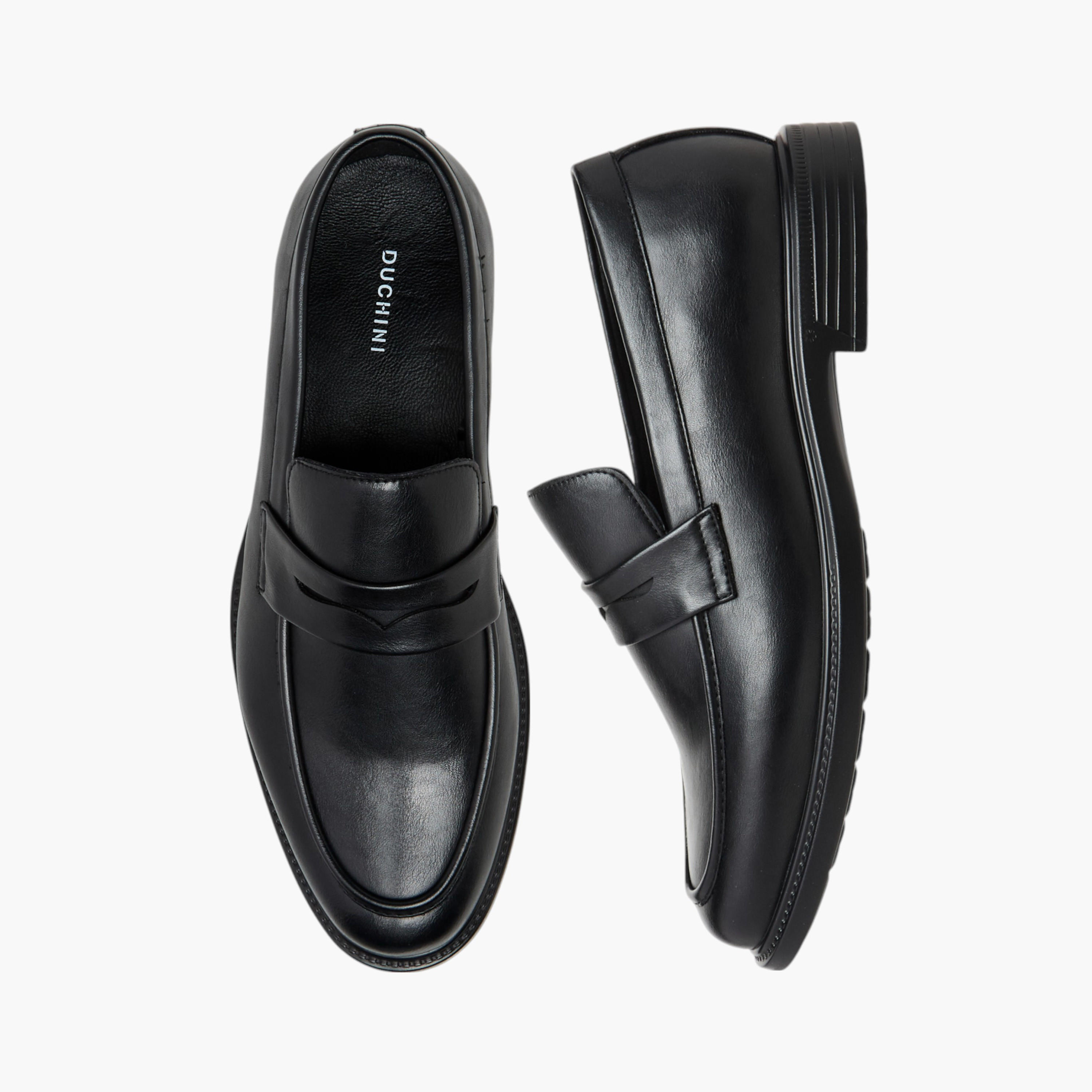 Duchini Men's Cutout Detail Slip-On Loafers-men-shoes-loafersandmoccasins-image-1