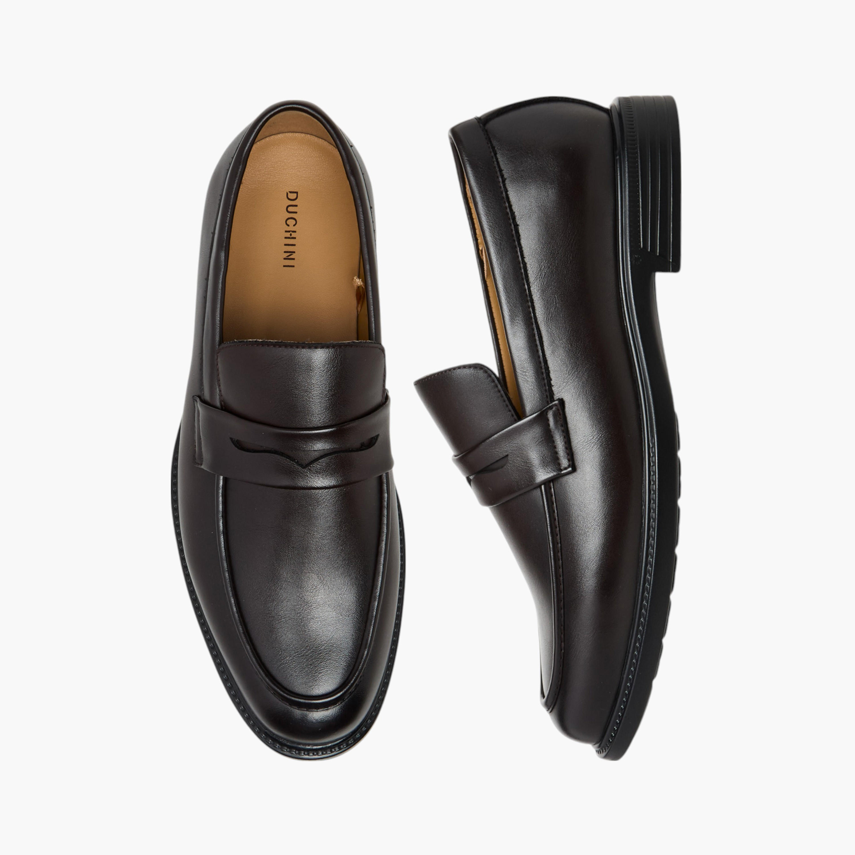 Duchini Men's Cutout Detail Slip-On Loafers-men-shoes-loafersandmoccasins-image-1