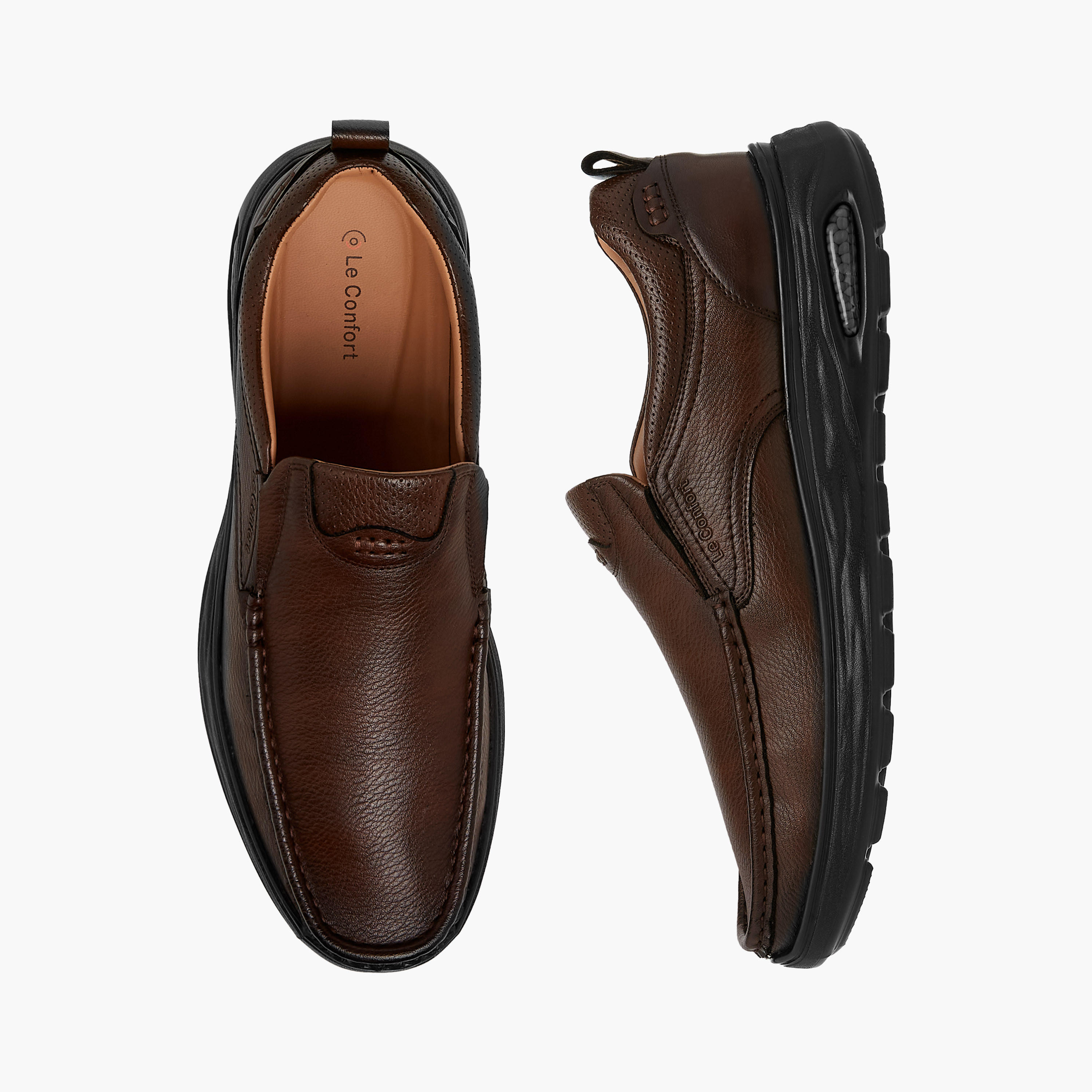 Le Confort Textured Slip-On Comfort Loafers-men-shoes-loafersandmoccasins-image-1