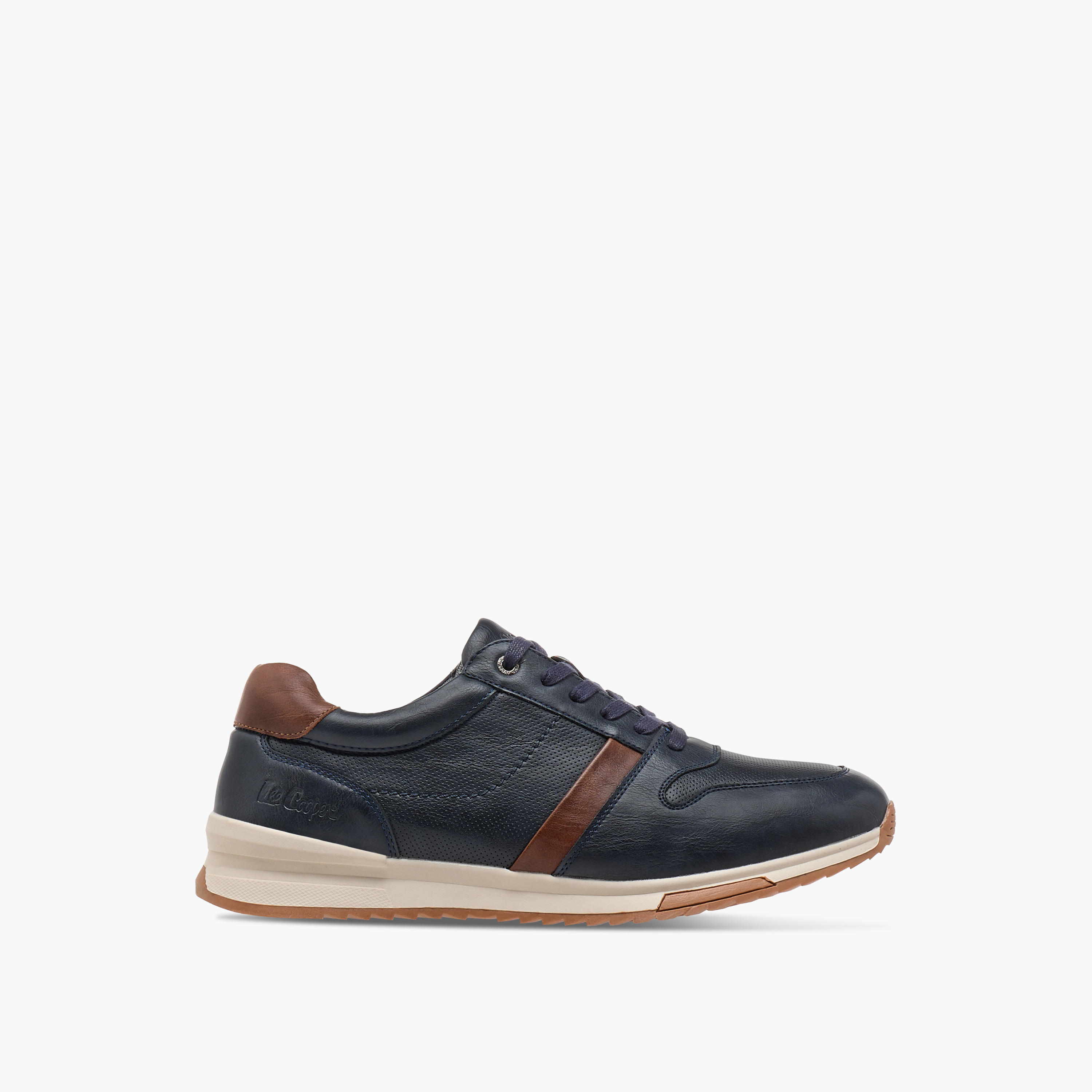 Lee Cooper Men's Panelled Lace-Up Sneakers-men-shoes-sneakers-image-3