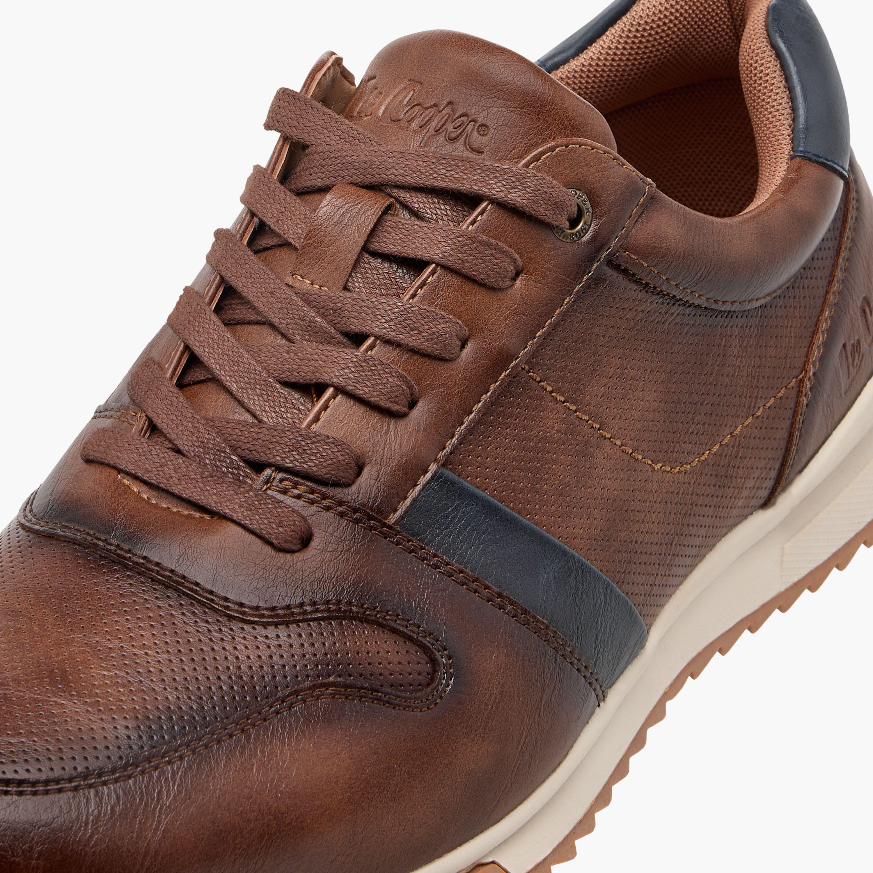 Lee Cooper Men's Panelled Lace-Up Sneakers-men-shoes-sneakers-image-4