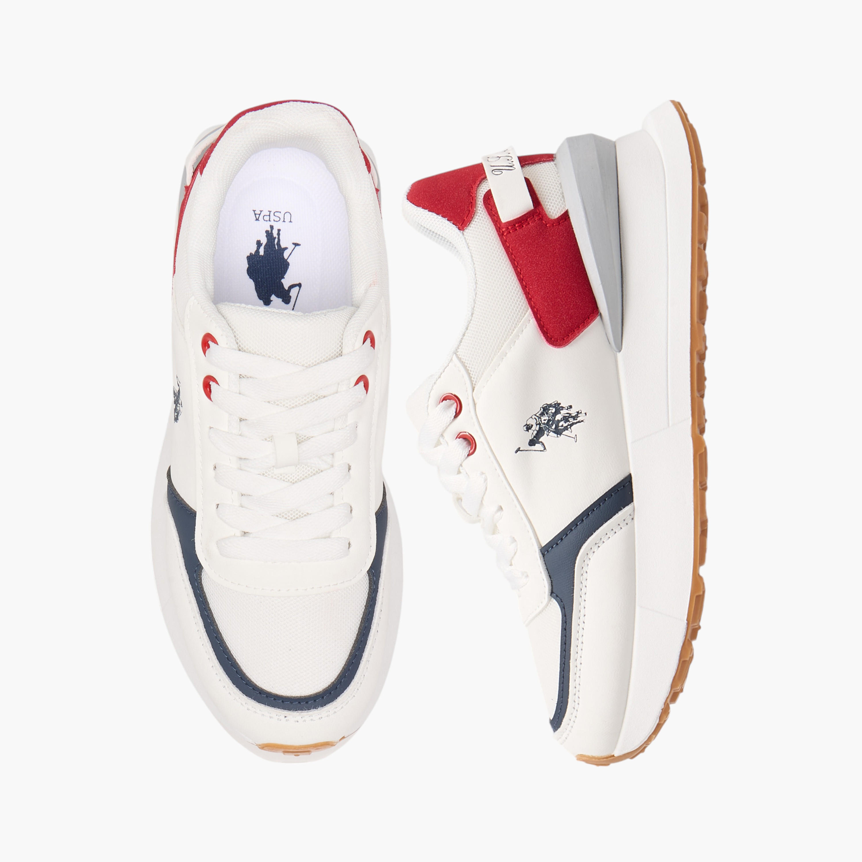 U.S. Polo Assn Women's Logo Detail Sneakers with Lace-Up Closure-women-shoes-sneakers-image-1