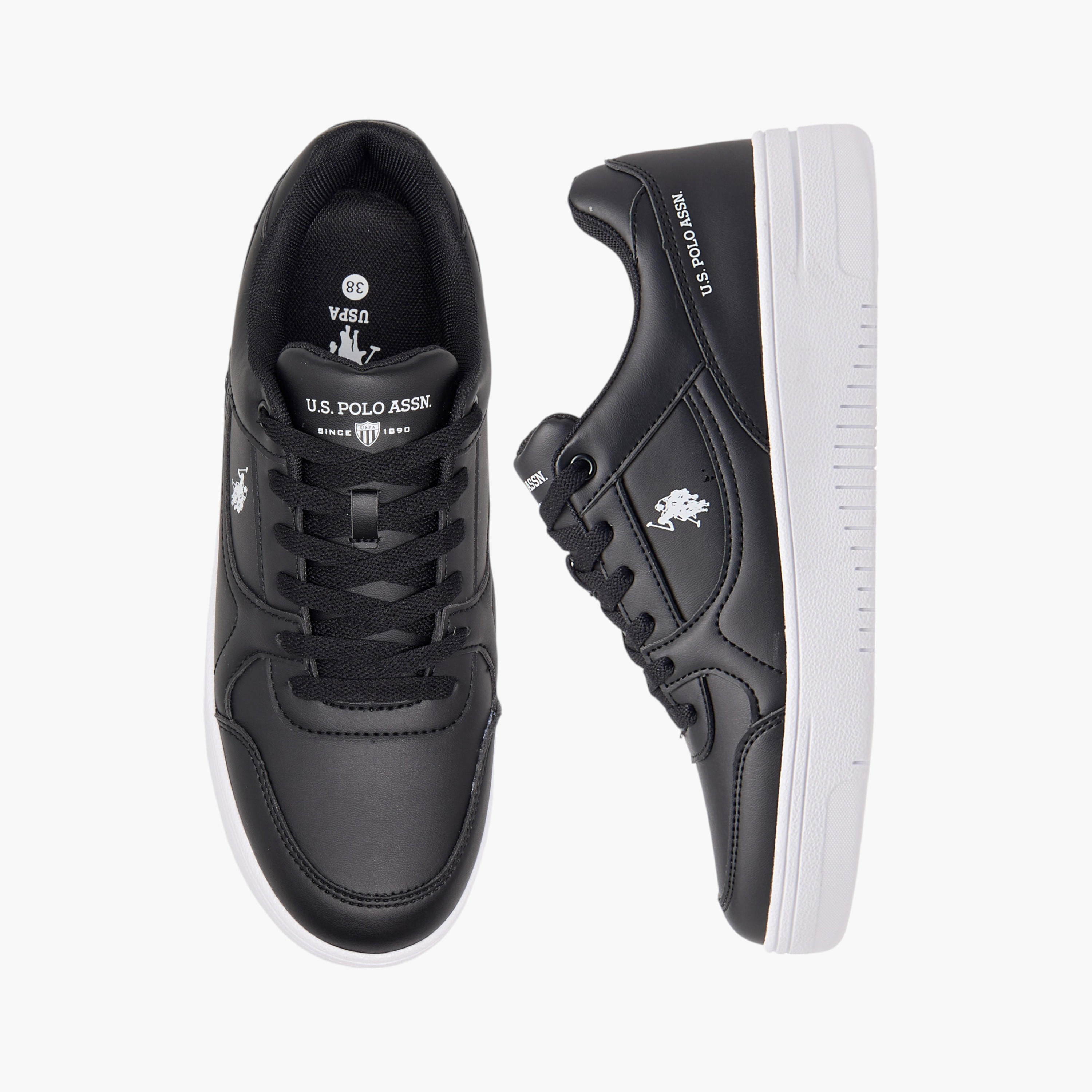 U.S. Polo Assn Women's Logo Detail Sneakers with Lace-Up Closure-women-shoes-sneakers-image-1