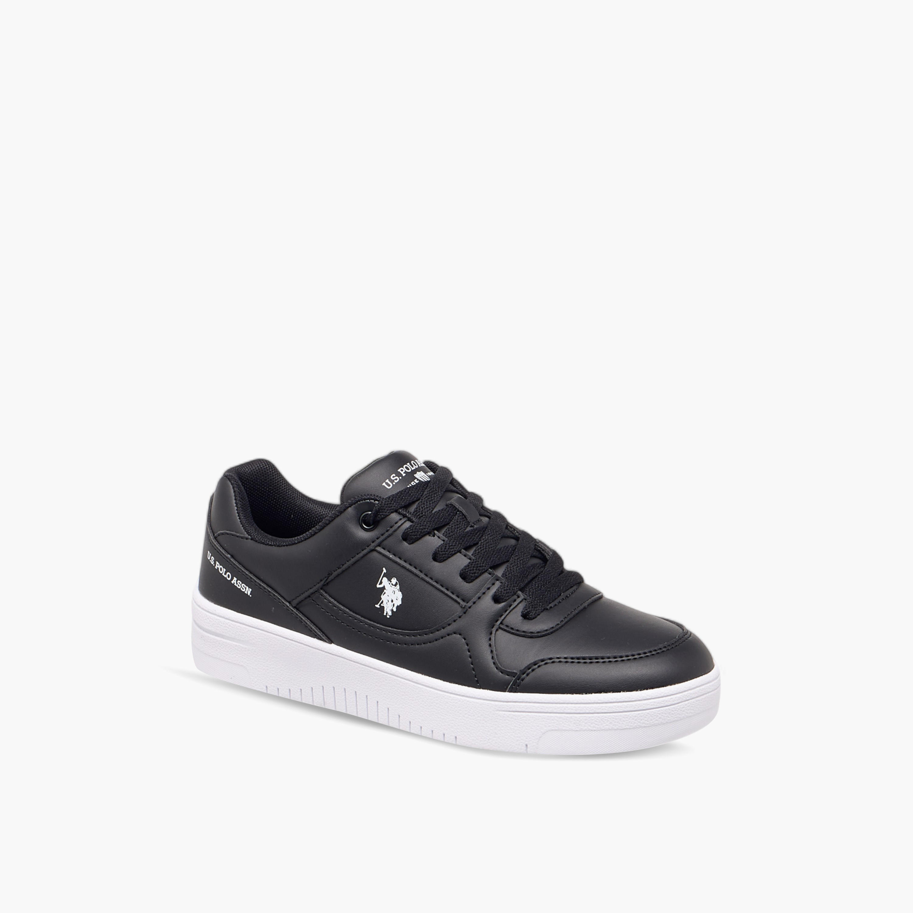 U.S. Polo Assn Women's Logo Detail Sneakers with Lace-Up Closure-women-shoes-sneakers-image-2