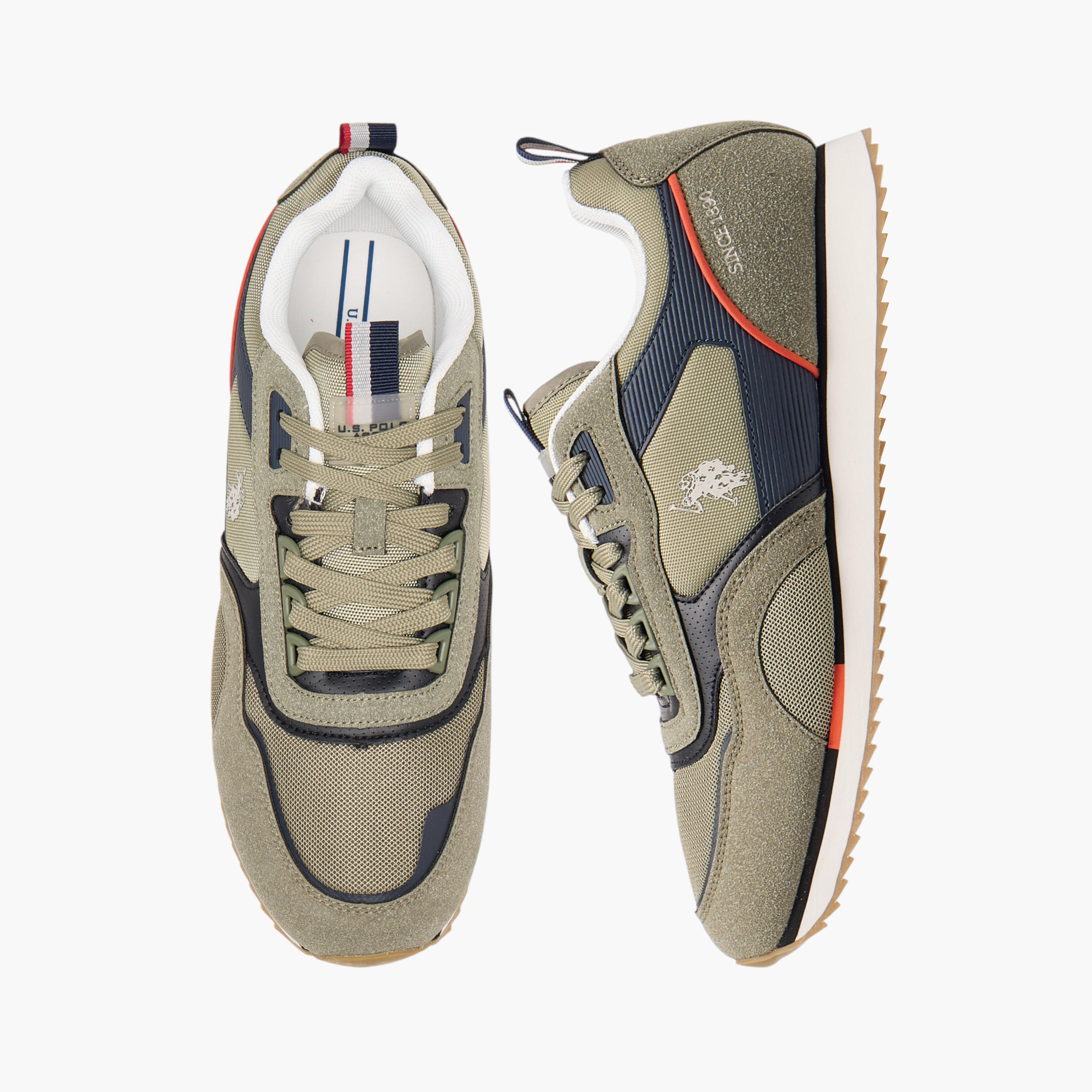 U.S. Polo Assn Men's Logo Detail Sneakers with Lace-Up Closure-men-shoes-sneakers-image-1