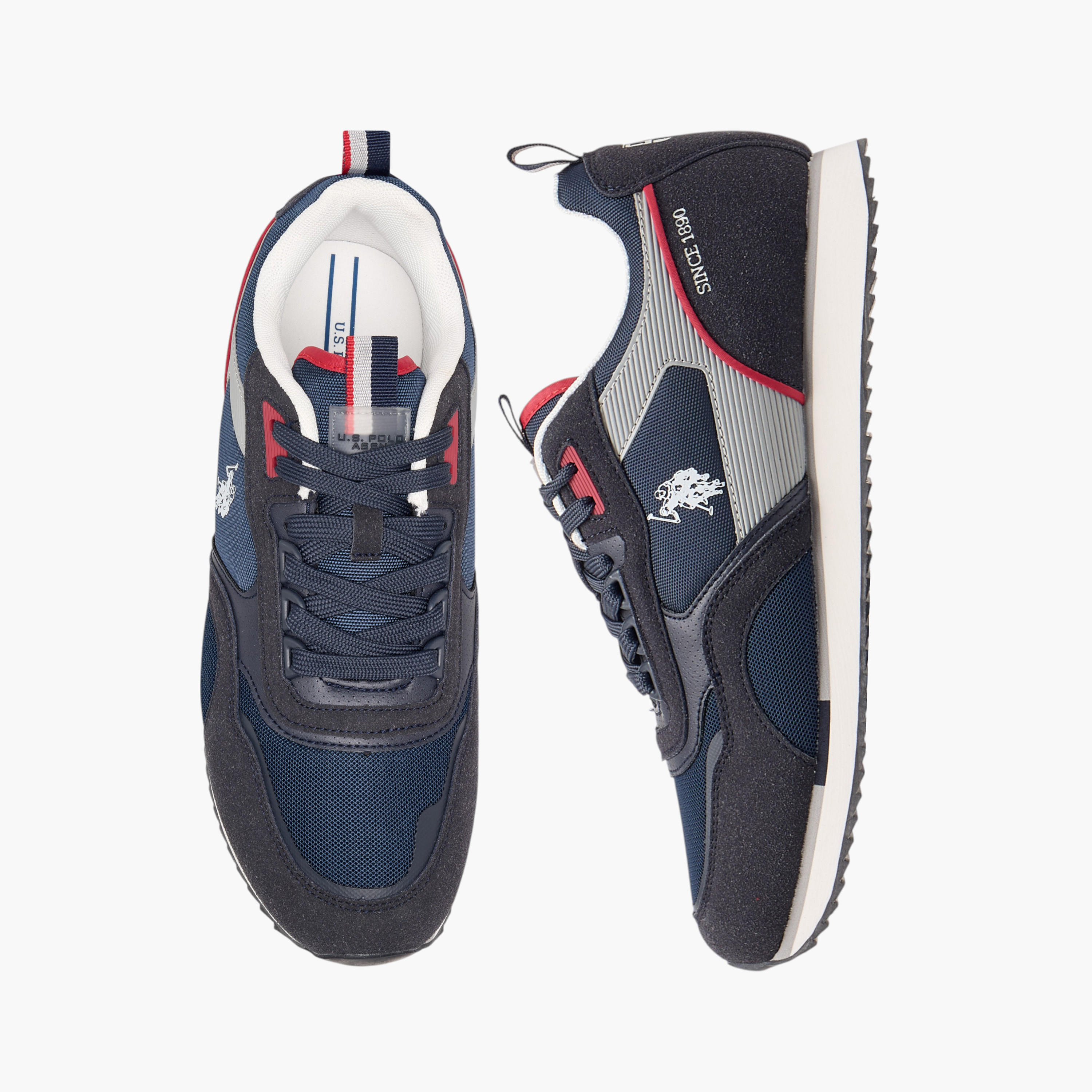 U.S. Polo Assn Men's Logo Detail Sneakers with Lace-Up Closure-men-shoes-sneakers-image-1