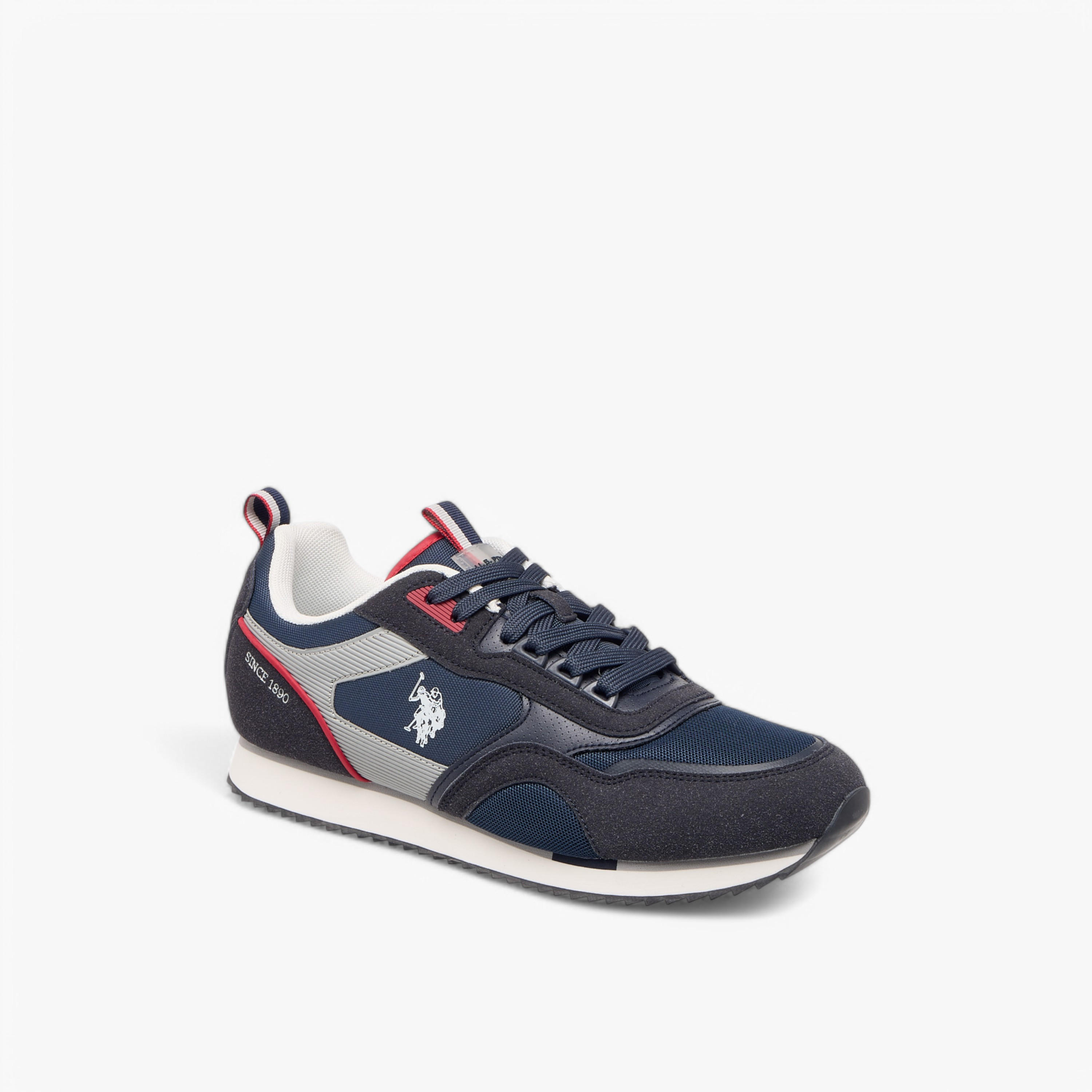 U.S. Polo Assn Men's Logo Detail Sneakers with Lace-Up Closure-men-shoes-sneakers-image-2