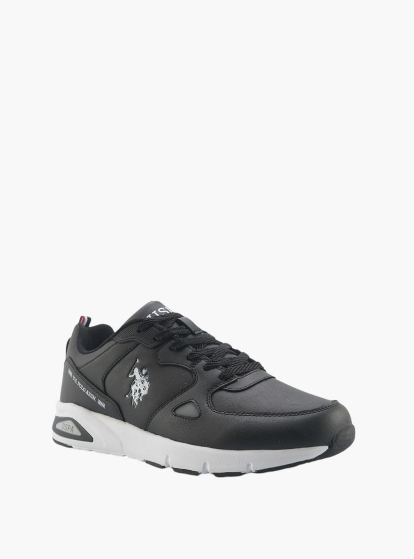 U.S. Polo Assn Logo Detail Lace-Up Sneakers-men-shoes-sneakers-image-4