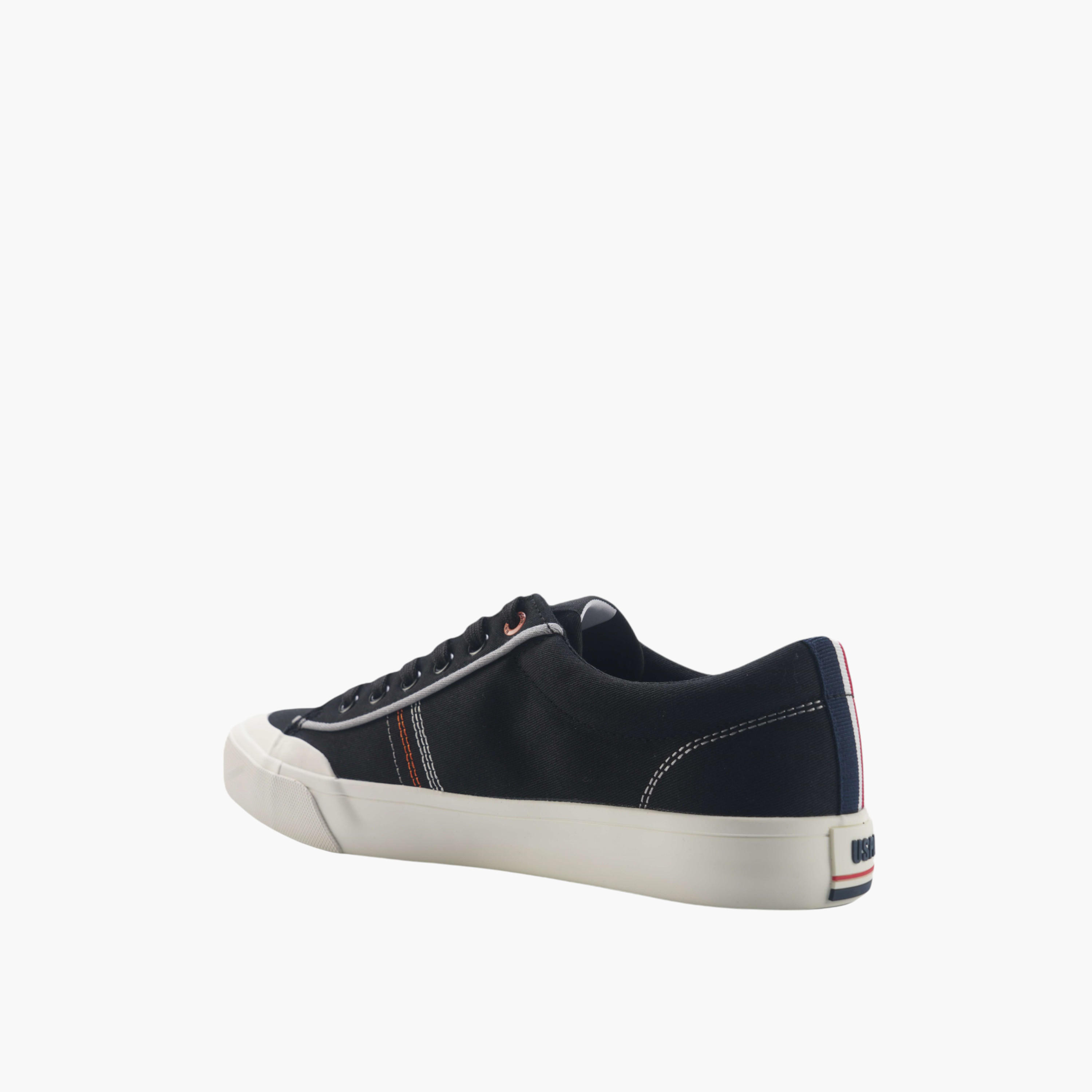 U.S. Polo Assn Logo Print Lace-Up Canvas Sneakers-men-shoes-sneakers-image-4