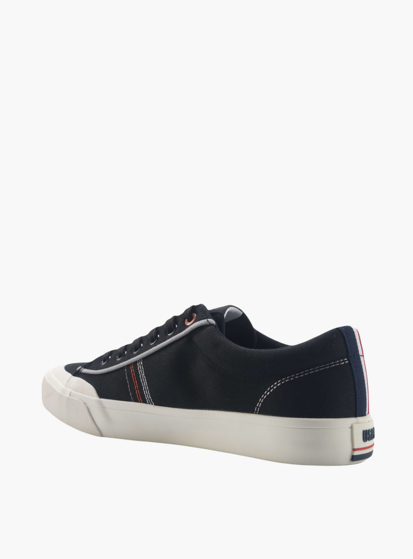 U.S. Polo Assn Logo Print Lace-Up Canvas Sneakers-men-shoes-sneakers-image-4