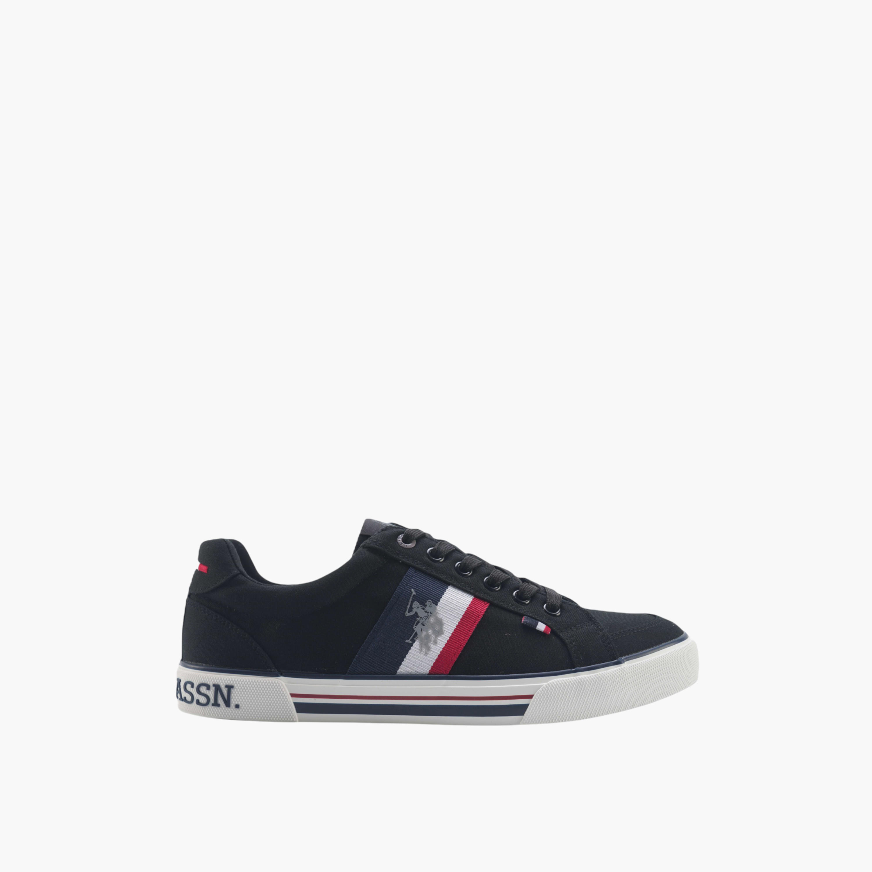 حذاء سنيكرز كانفاس برباط إغلاق وطبعات شعار من يو إس بولو أسن-men-shoes-sneakers-image-2