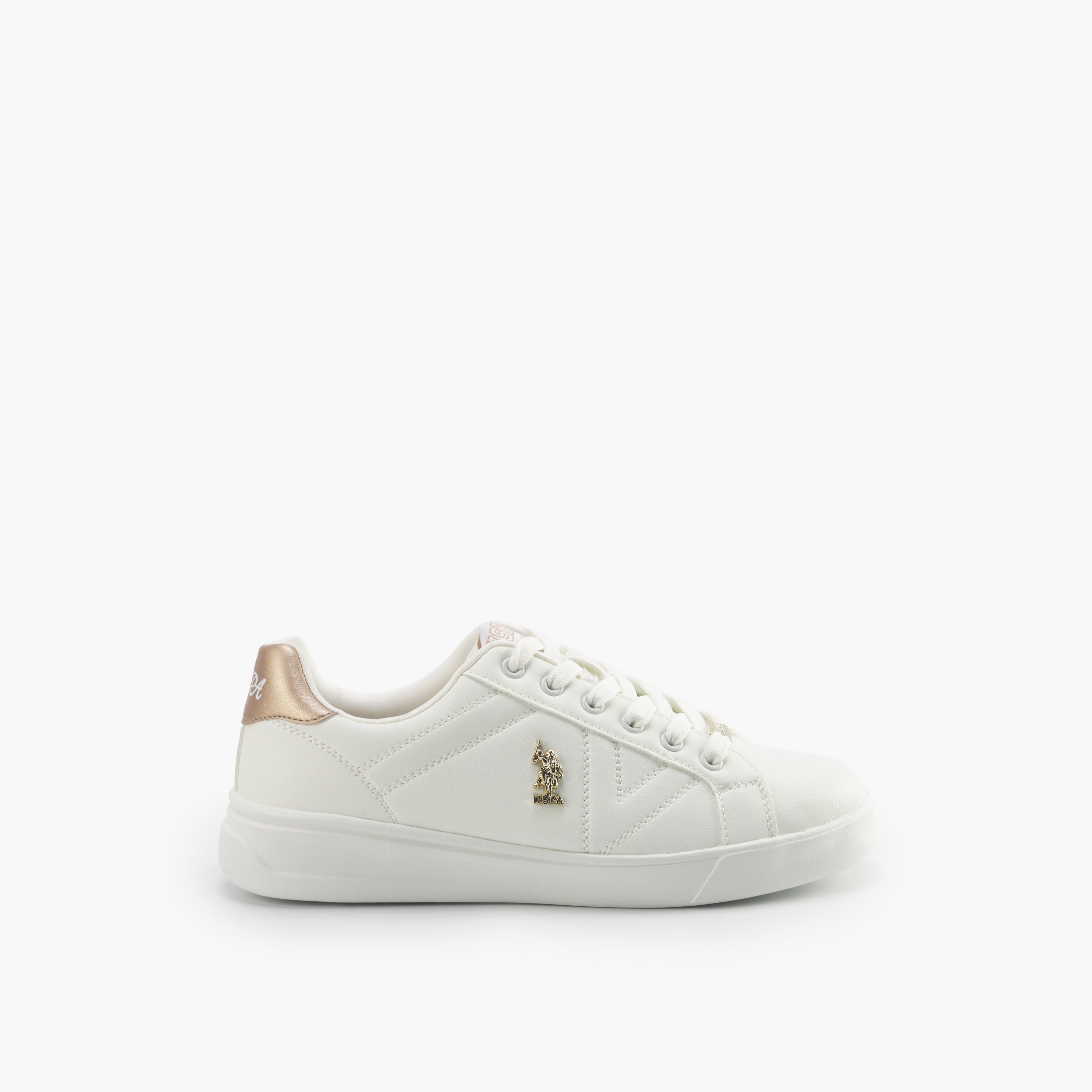 U.S. Polo Assn Women Logo Accent Lace-Up Sneakers-women-shoes-sneakers-image-2