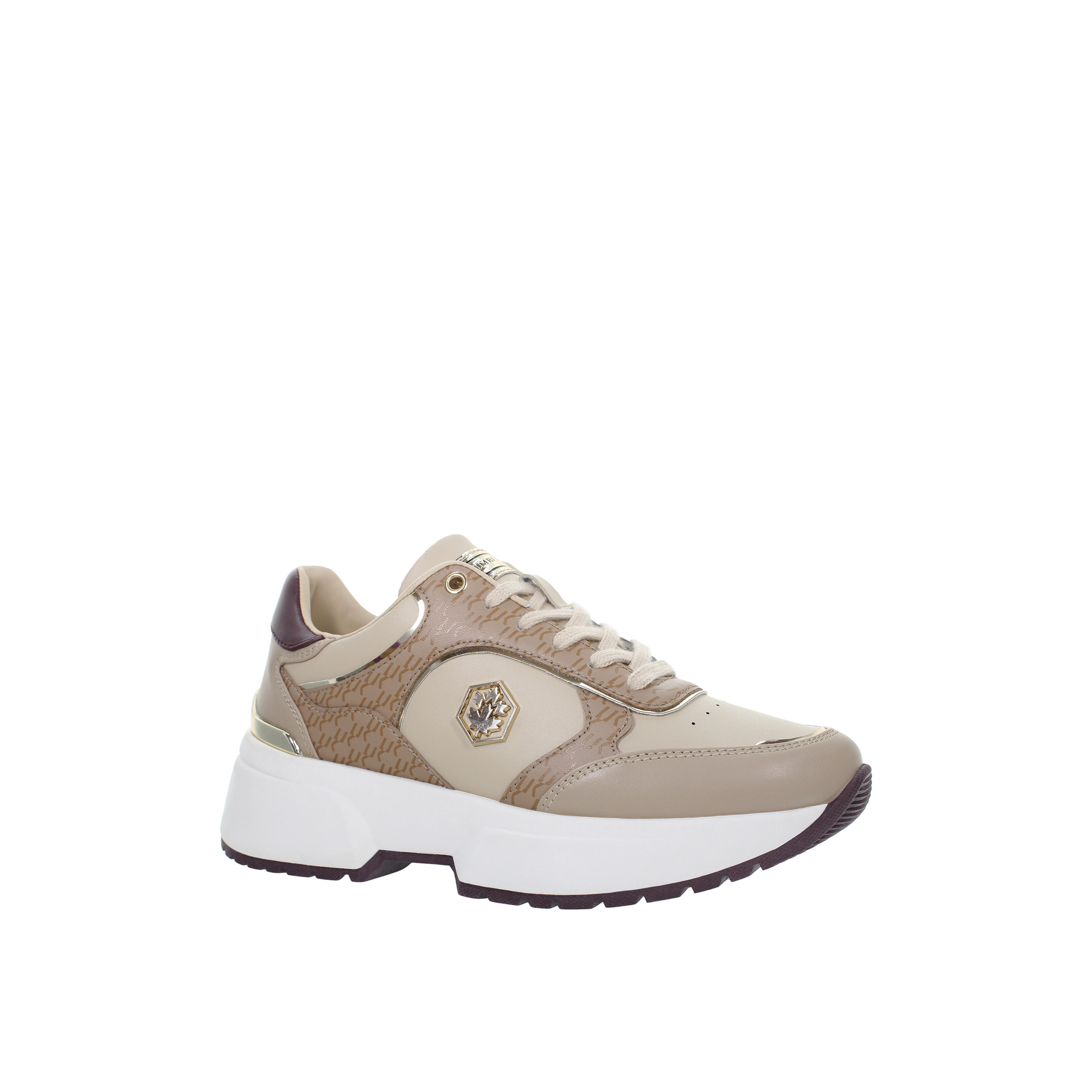 Lumberjack Women PERCY Monogram Print Lace-Up Sneakers-women-shoes-sneakers-image-1