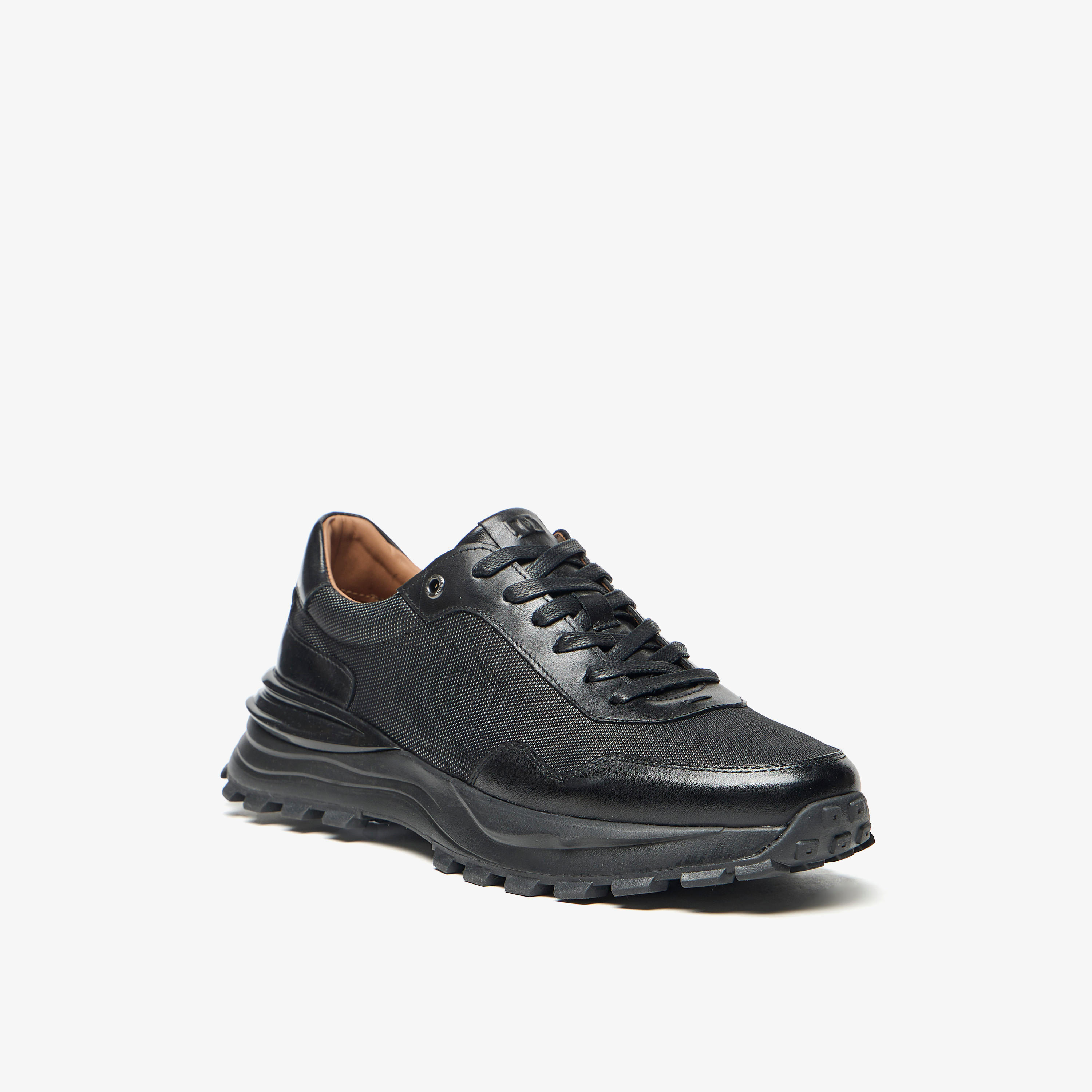 Duchini Men's Textured Lace-Up Ankle Sneakers-men-shoes-sneakers-image-1