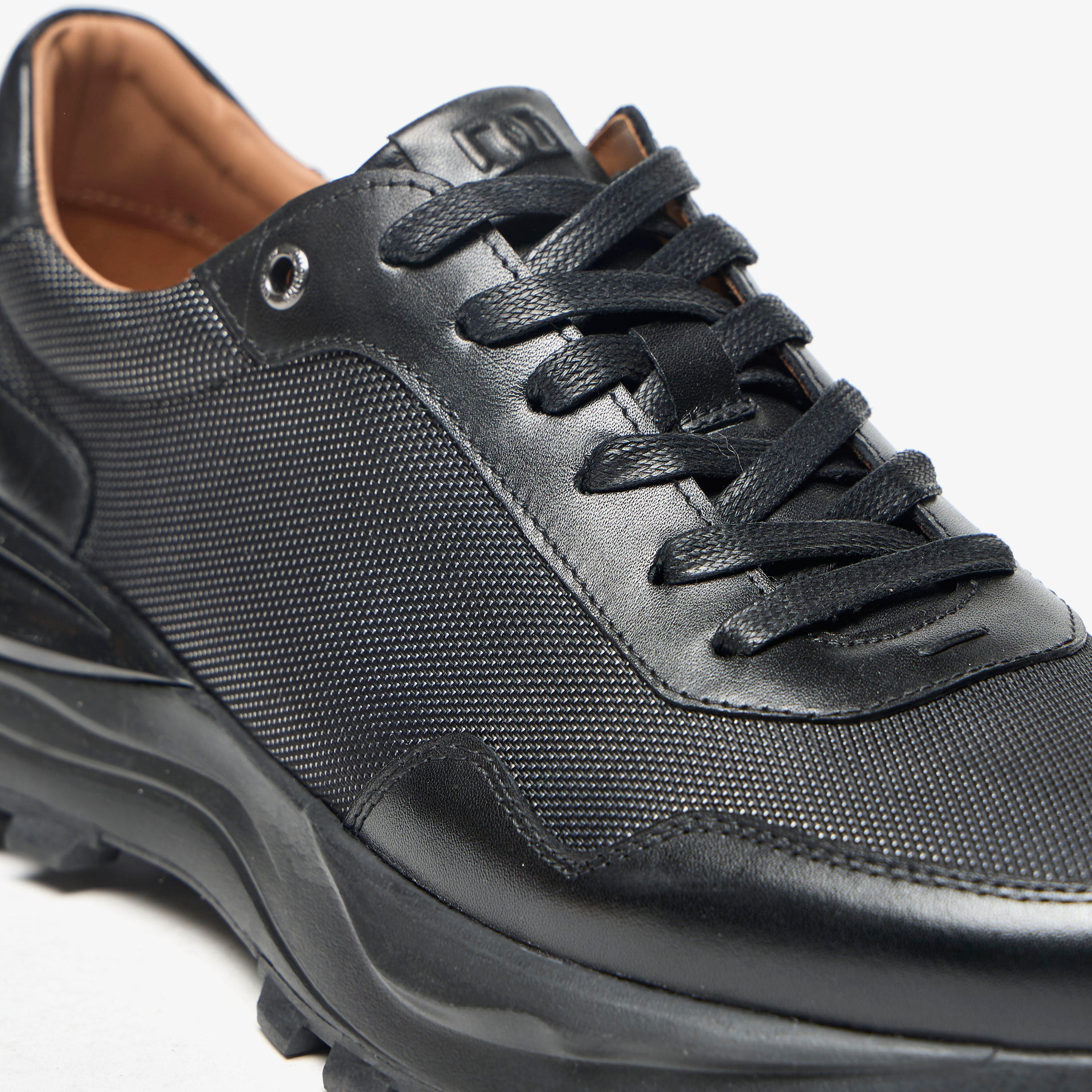 Duchini Men's Textured Lace-Up Ankle Sneakers-men-shoes-sneakers-image-5