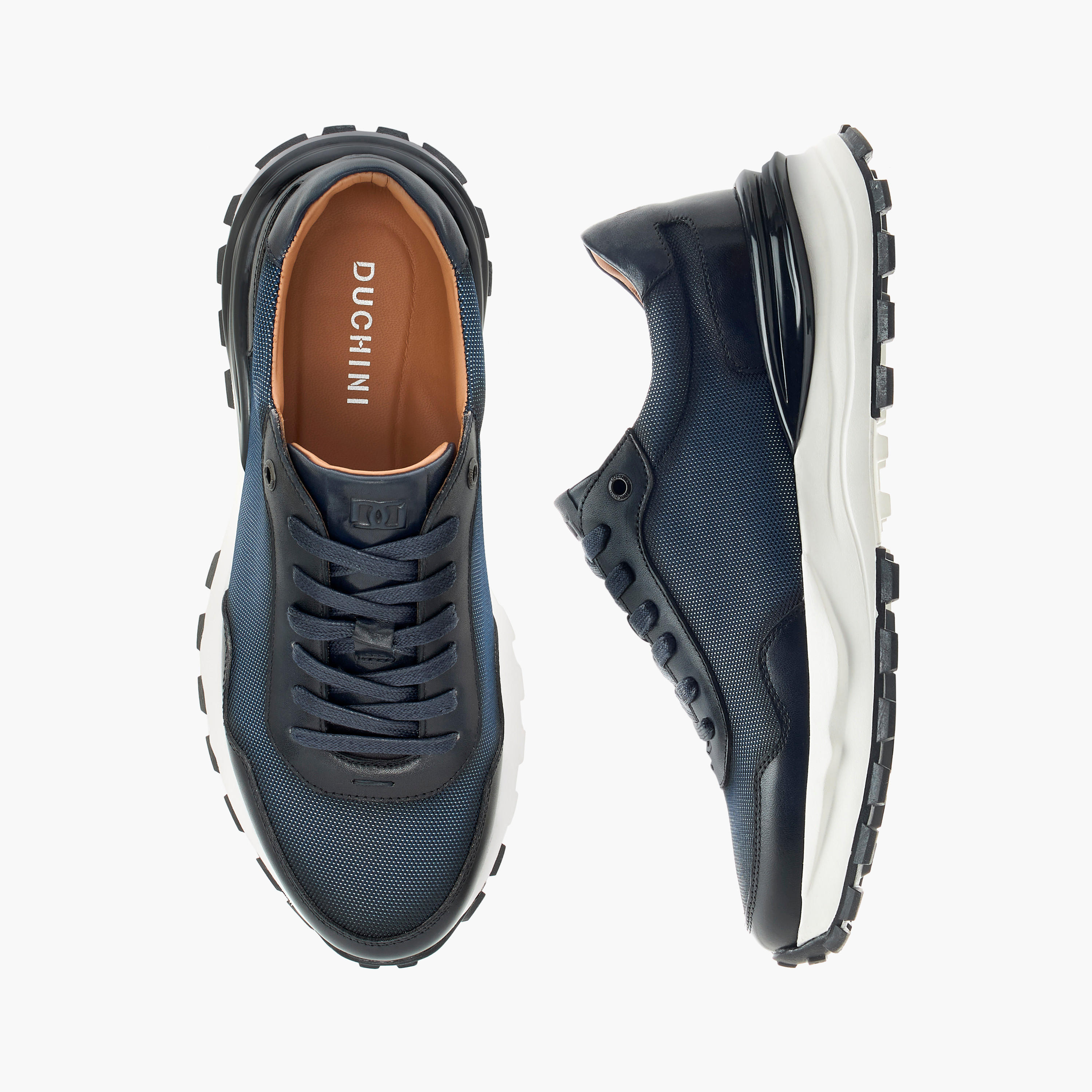 Duchini Men's Textured Lace-Up Ankle Sneakers-men-shoes-sneakers-image-1
