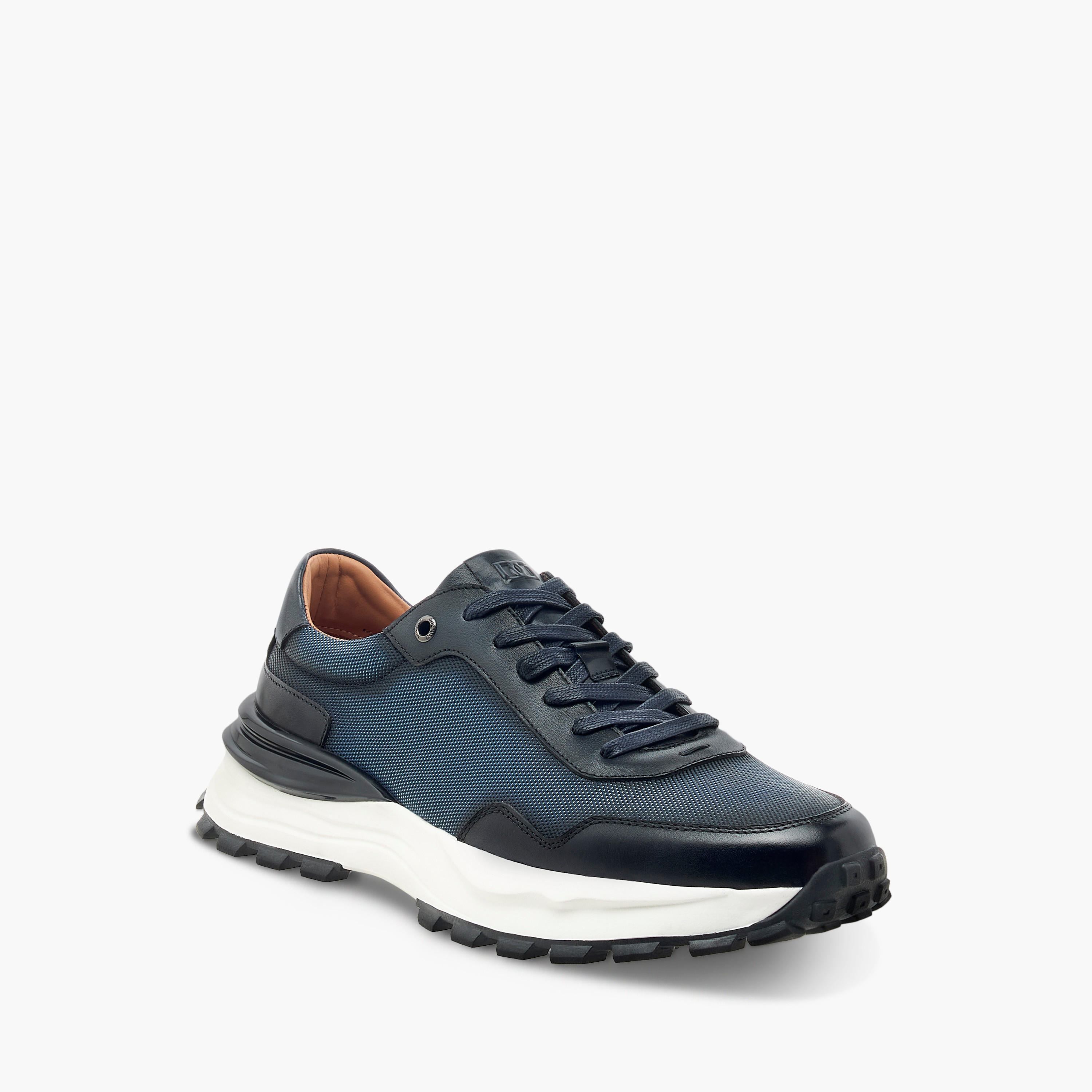 Duchini Men's Textured Lace-Up Ankle Sneakers-men-shoes-sneakers-image-2