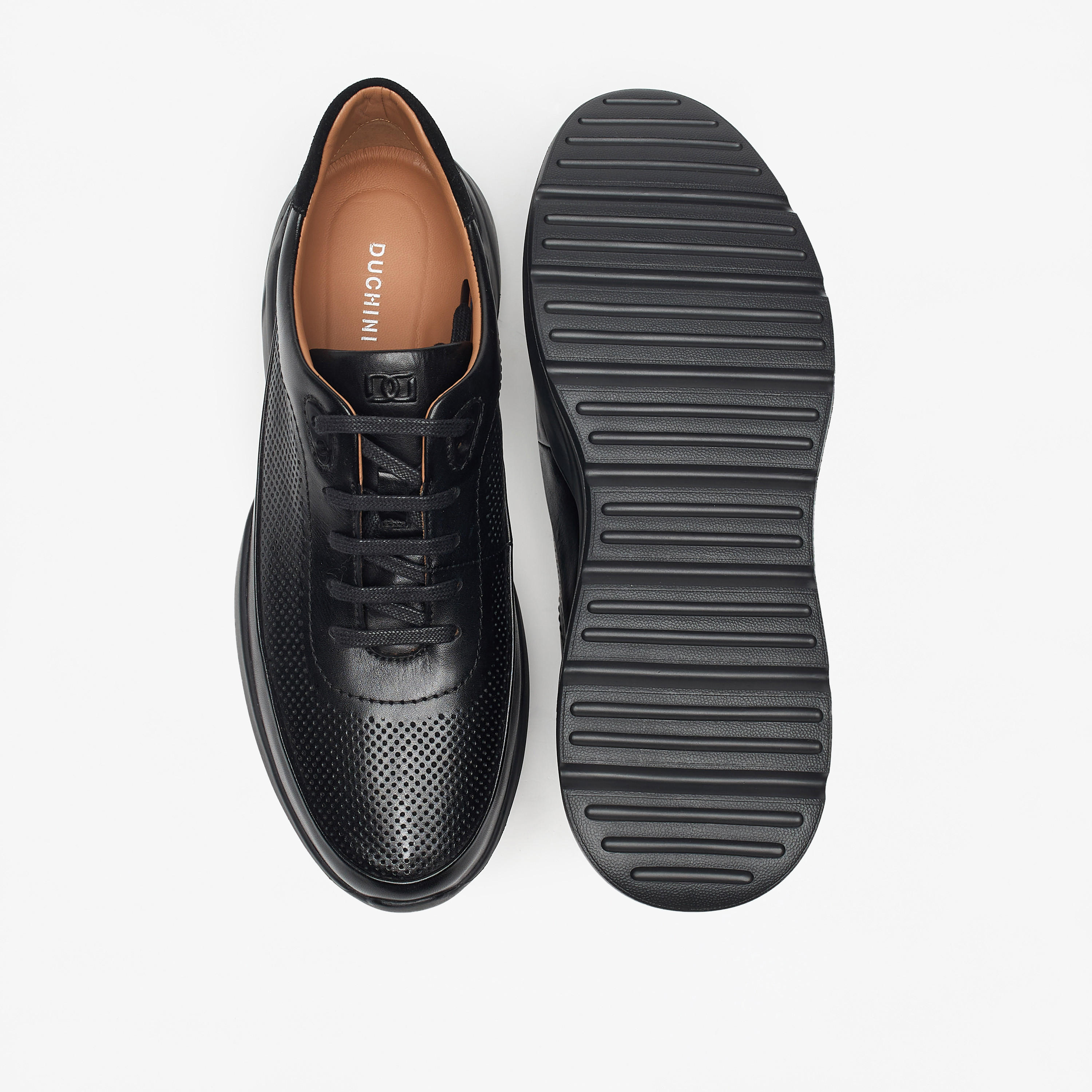 حذاء سنيكرز جلد بارز الملمس بطول الكاحل برباط للرجال من دوتشيني-men-shoes-sneakers-image-9