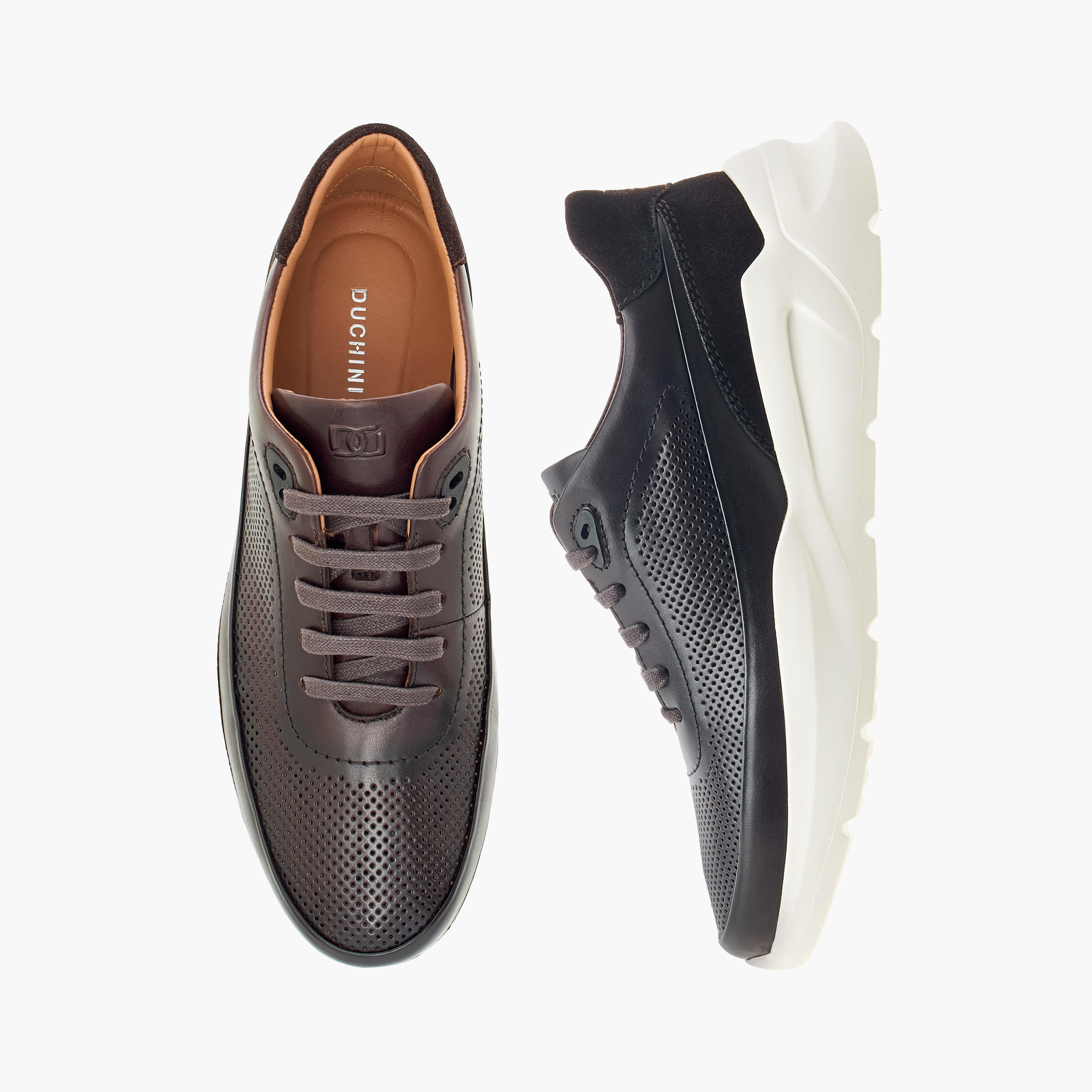 حذاء سنيكرز جلد بارز الملمس بطول الكاحل برباط للرجال من دوتشيني-men-shoes-sneakers-image-1