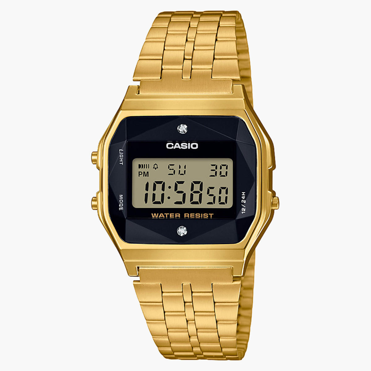 Casio Unisex Gold Digital Metal Strap Watch A159WGED-1DF-men-watchesandjewellery-watches-image-1