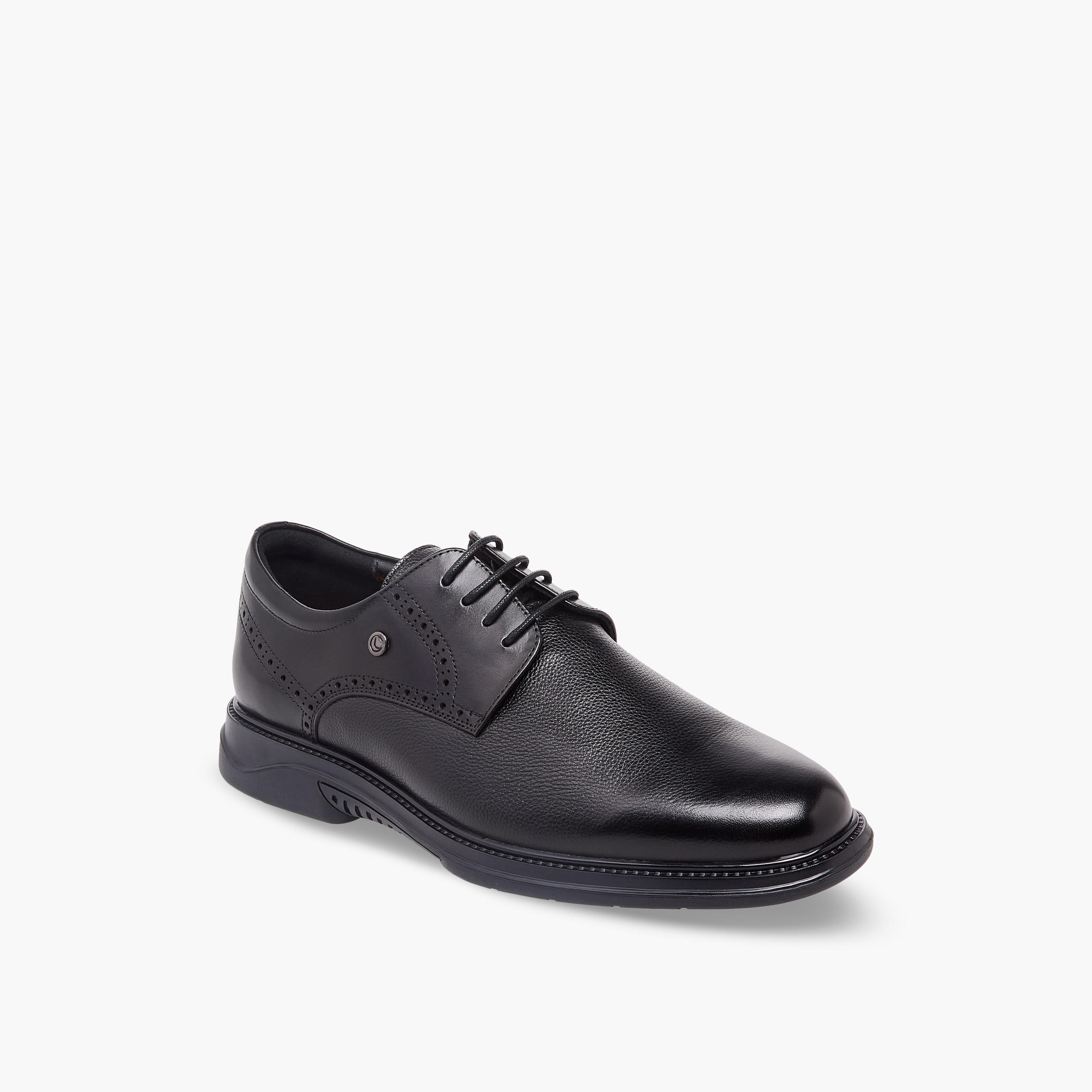 حذاء ديربي جلد برباط إغلاق للرجال من لو كونفورت-men-shoes-formalshoes-image-2