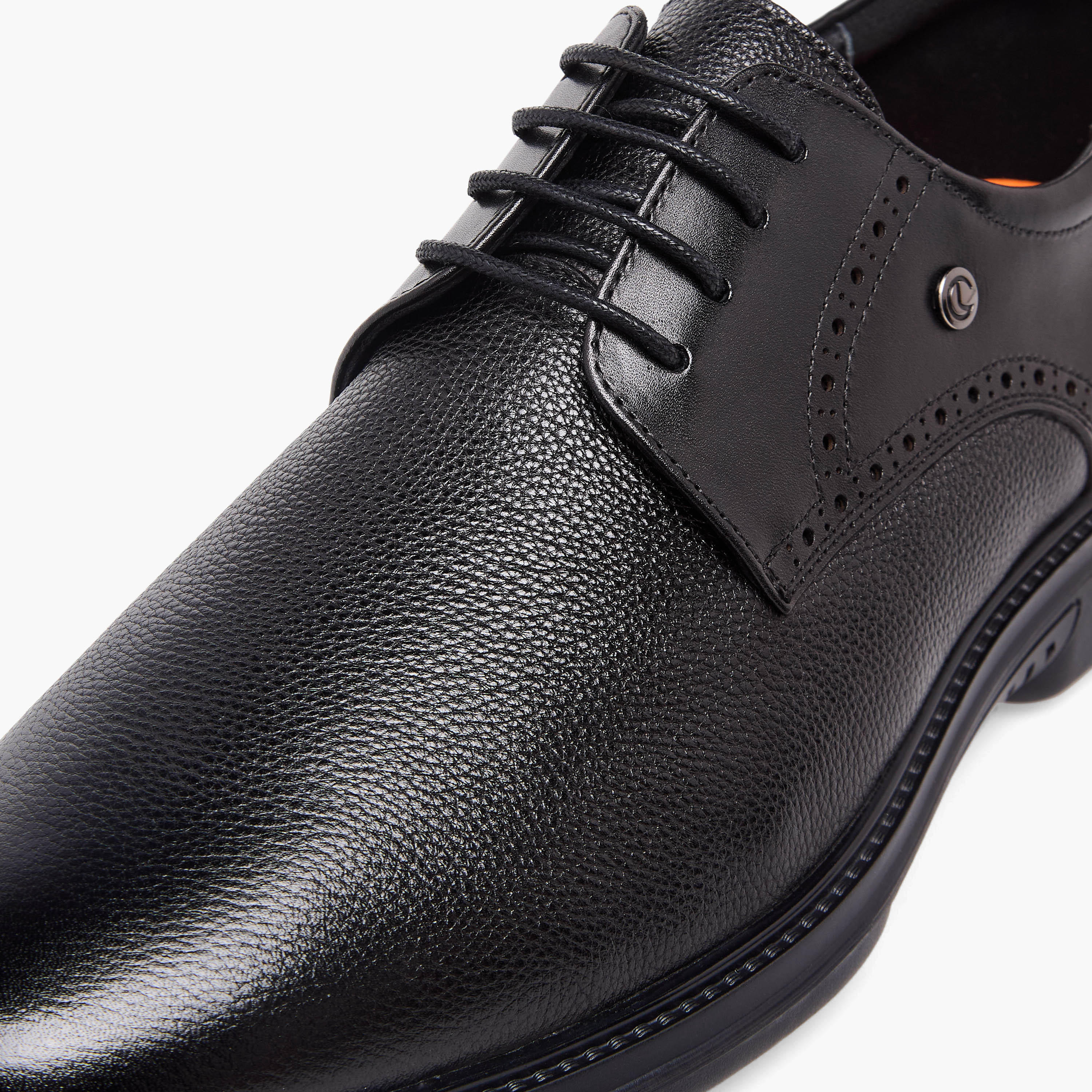 حذاء ديربي جلد برباط إغلاق للرجال من لو كونفورت-men-shoes-formalshoes-image-7