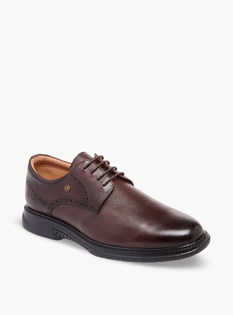 حذاء ديربي جلد برباط إغلاق للرجال من لو كونفورت-men-shoes-formalshoes-image-2