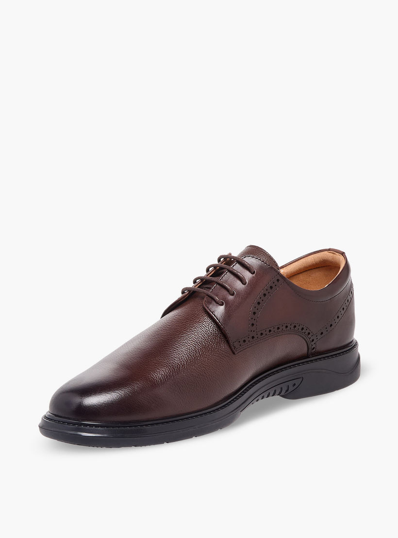 حذاء ديربي جلد برباط إغلاق للرجال من لو كونفورت-men-shoes-formalshoes-image-4