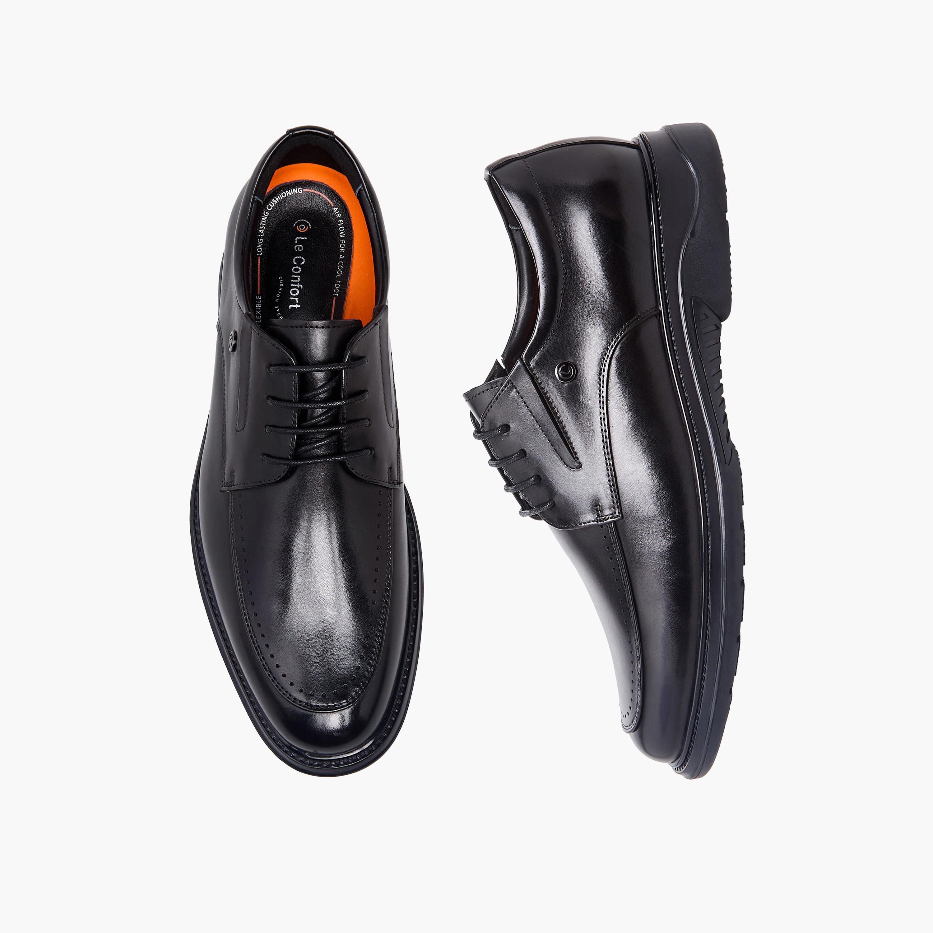 Le Confort Men Lace-Up Leather Derby Shoes-men-shoes-formalshoes-image-1