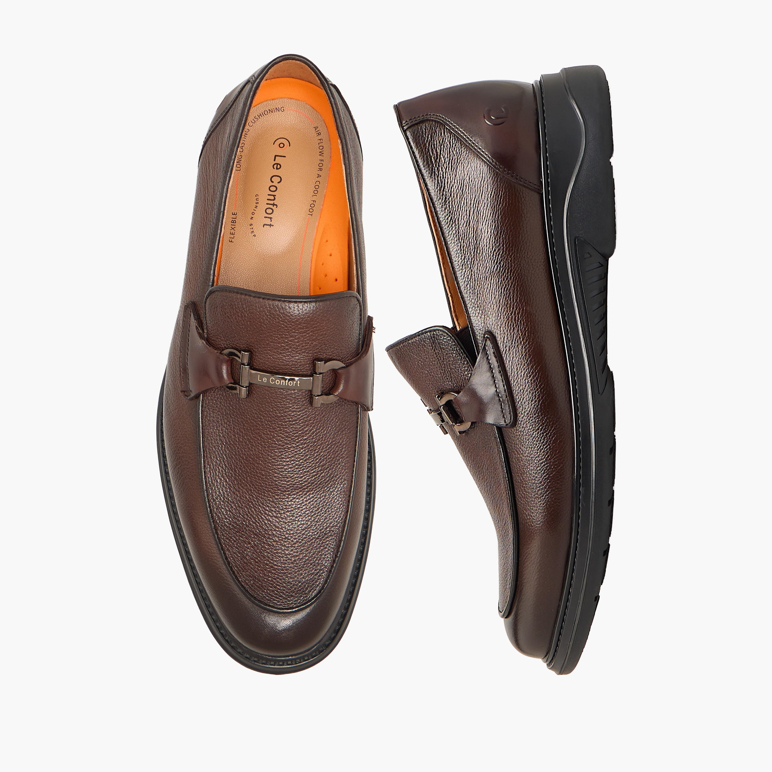 حذاء لوفر جلد سهل الارتداء للرجال من لو كونفورت-men-shoes-formalshoes-image-1
