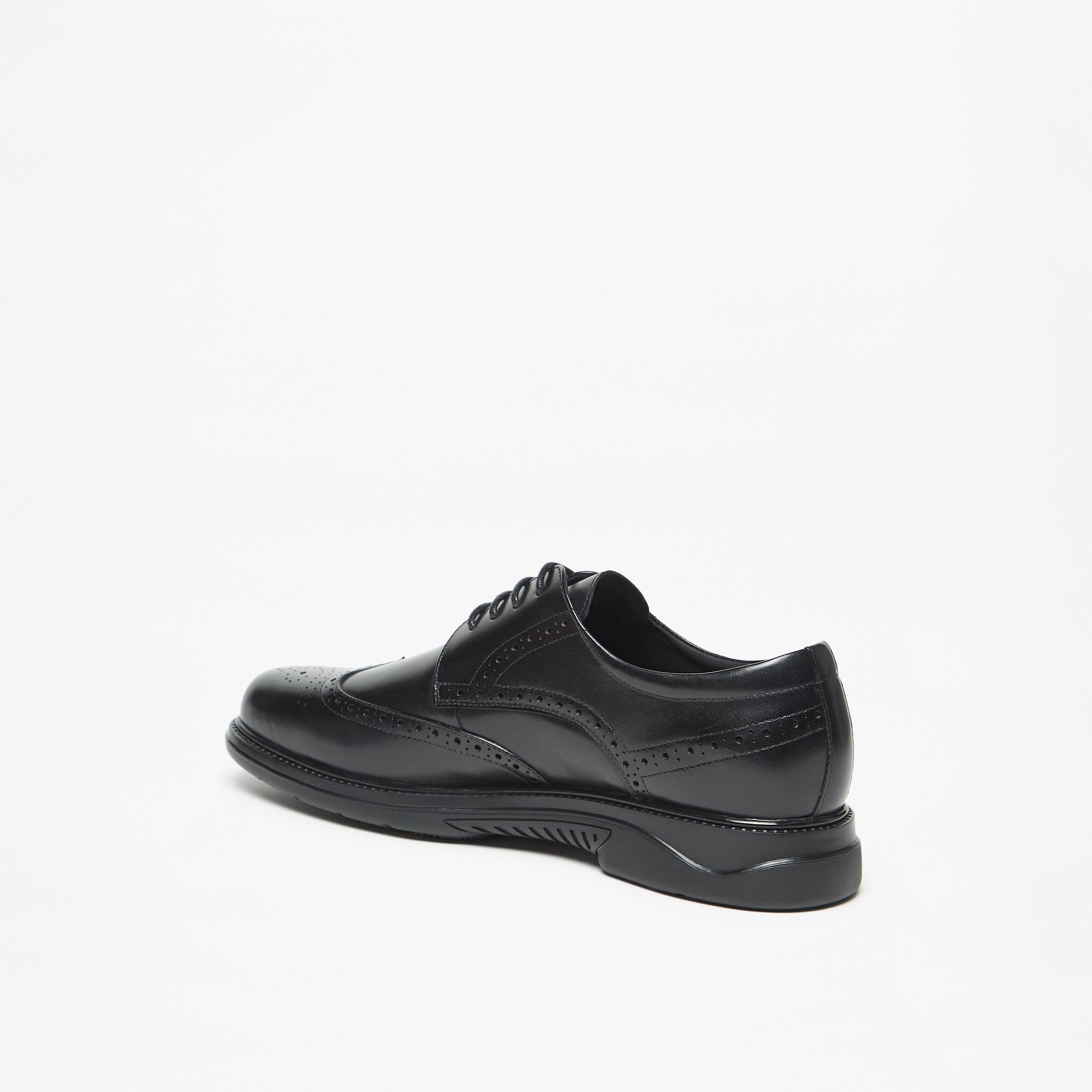 Le Confort Leather Perforated Derby Shoes with Lace-Up Closure-men-shoes-formalshoes-image-2