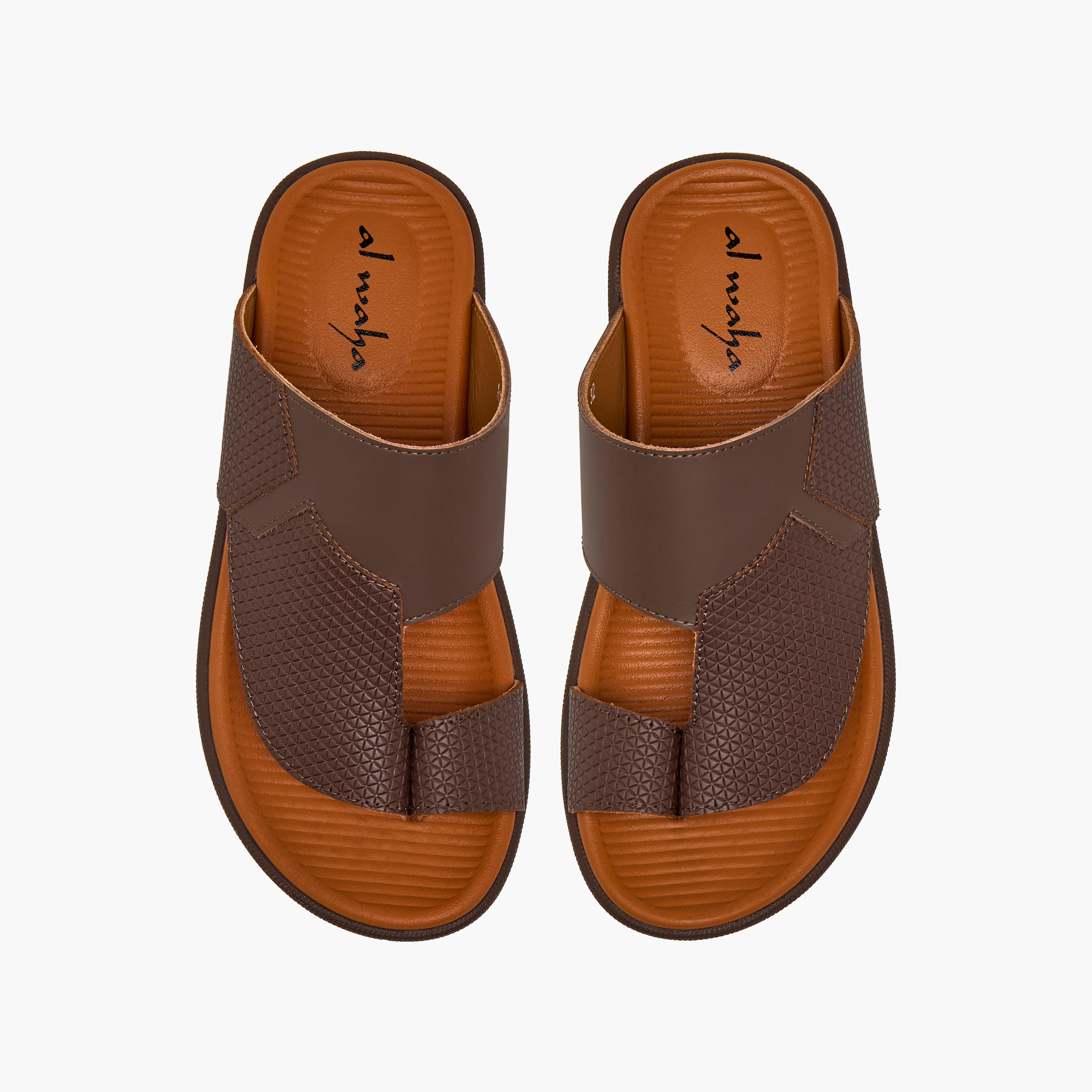 صندل عربي جلد بتفاصيل حلقة إصبع للأولاد من الواحة-boys-shoes-sandals-image-1