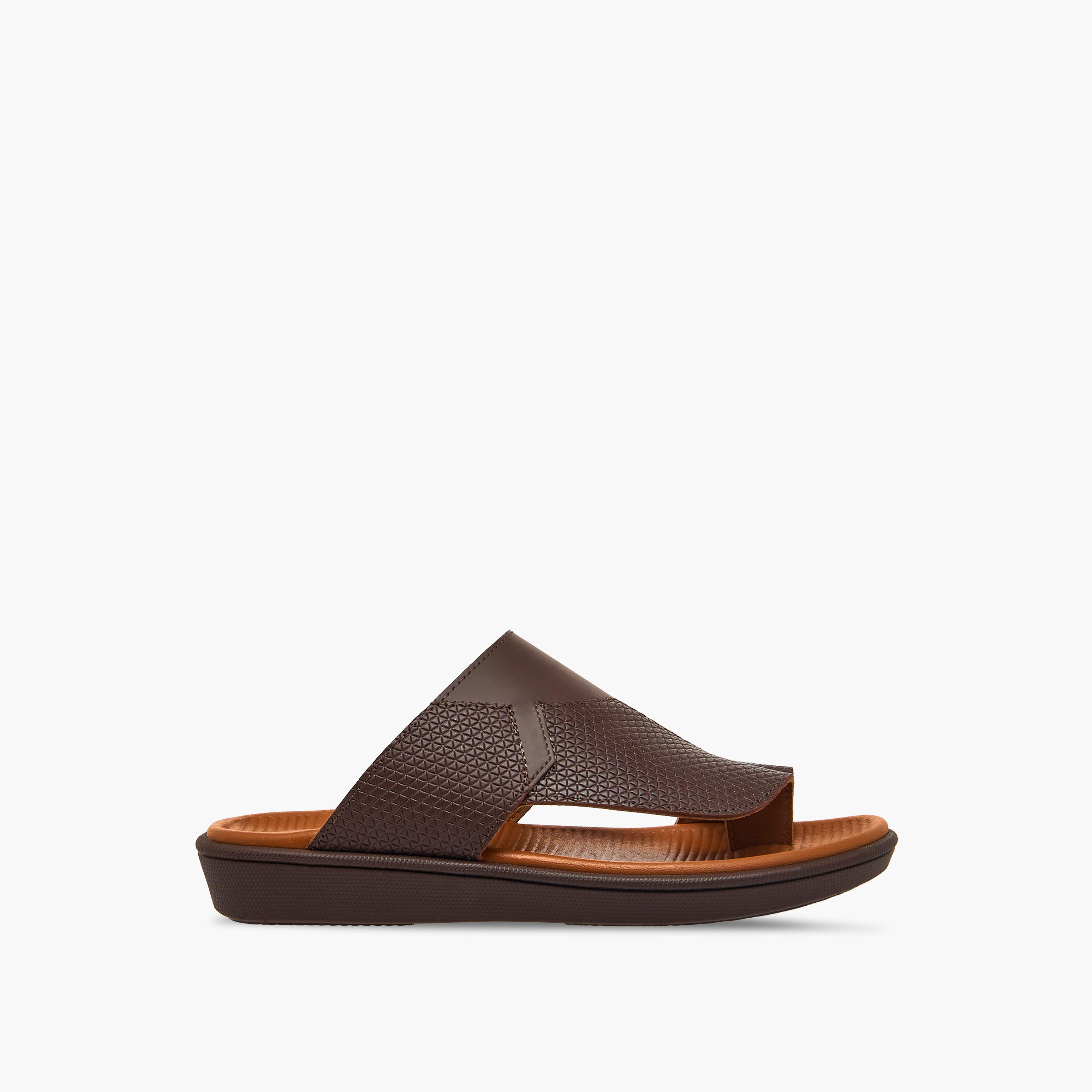 صندل عربي جلد بتفاصيل حلقة إصبع للأولاد من الواحة-boys-shoes-sandals-image-3