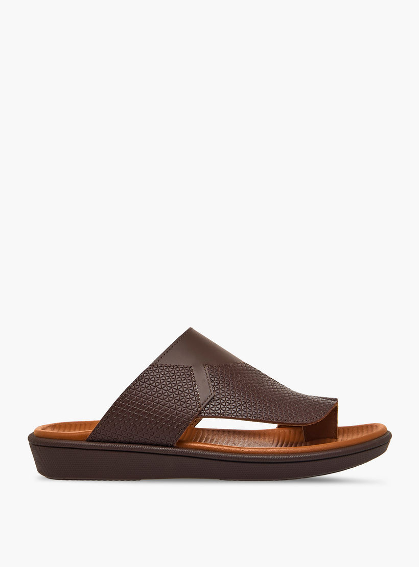 صندل عربي جلد بتفاصيل حلقة إصبع للأولاد من الواحة-boys-shoes-sandals-image-3