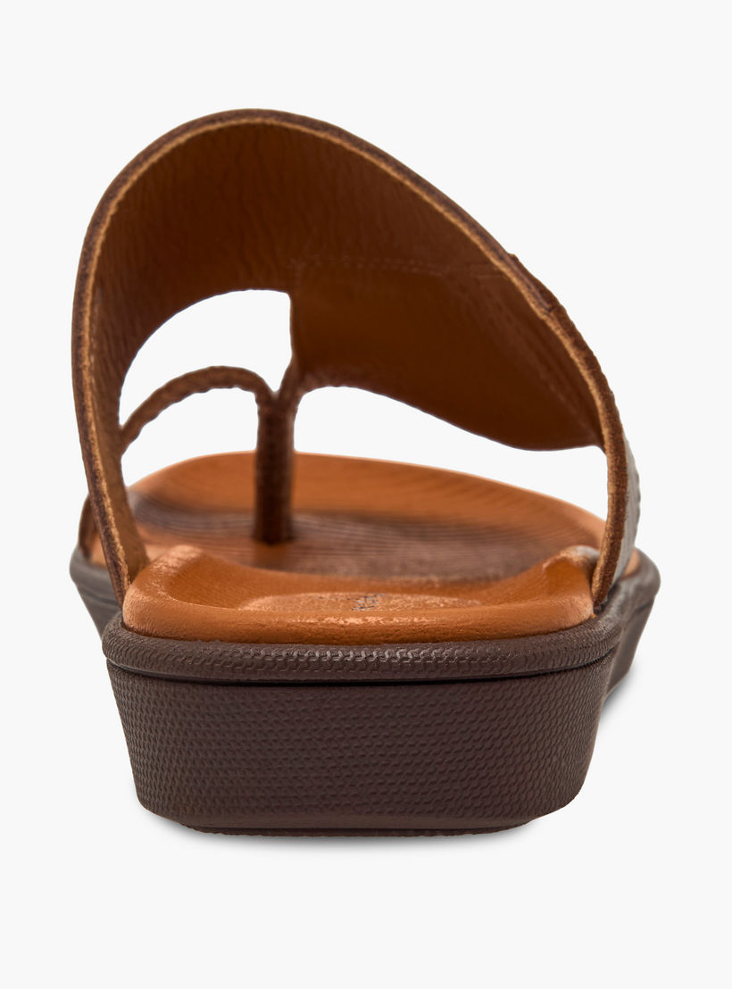 صندل عربي جلد بتفاصيل حلقة إصبع للأولاد من الواحة-boys-shoes-sandals-image-5