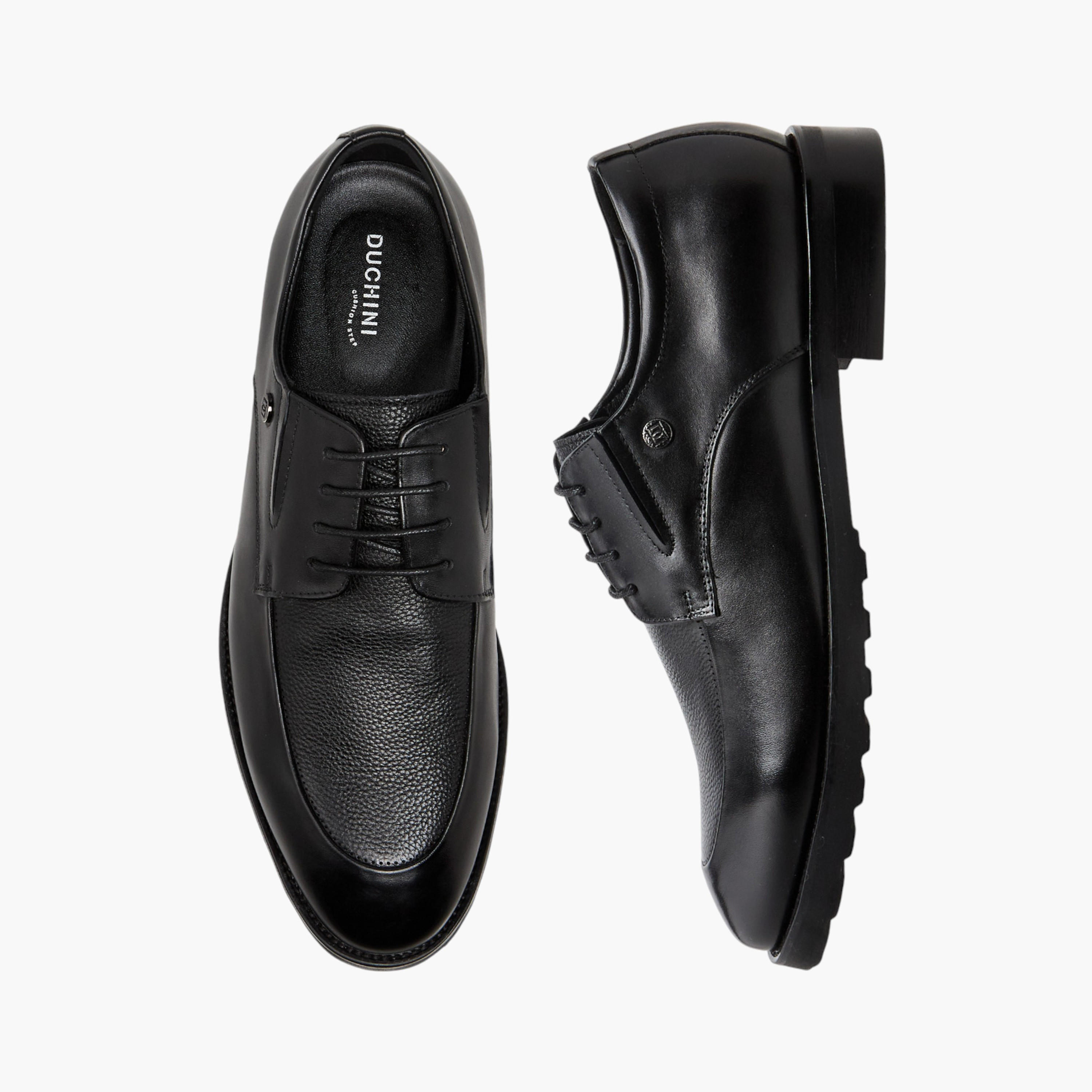 Duchini Men Genuine Leather Lace-Up Derby Shoes-men-shoes-formalshoes-image-1