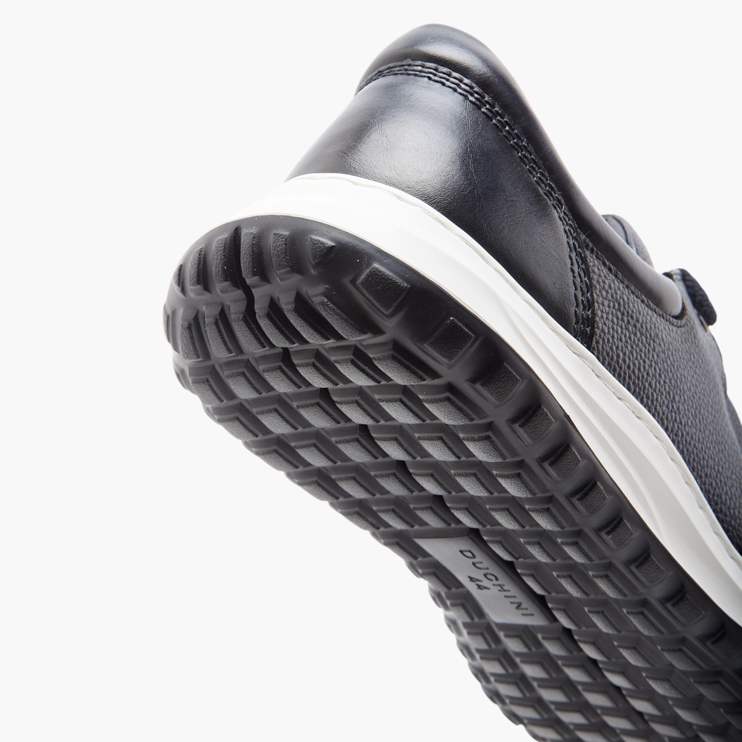 Duchini Men's Textured Sneakers with Lace-Up Closure-men-shoes-sneakers-image-5