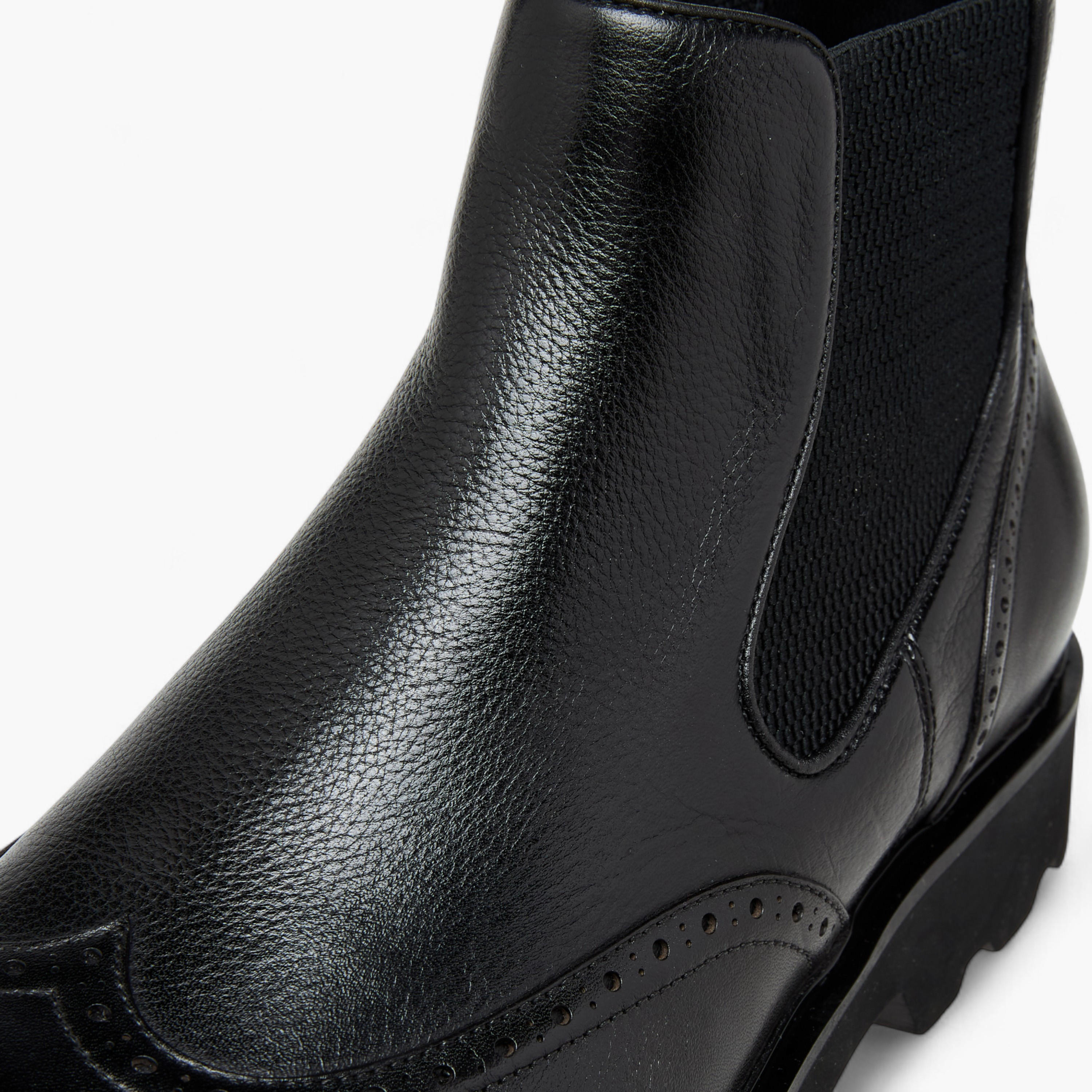 Duchini Men Solid Slip-On Leather Chelsea Boots-men-shoes-boots-image-4