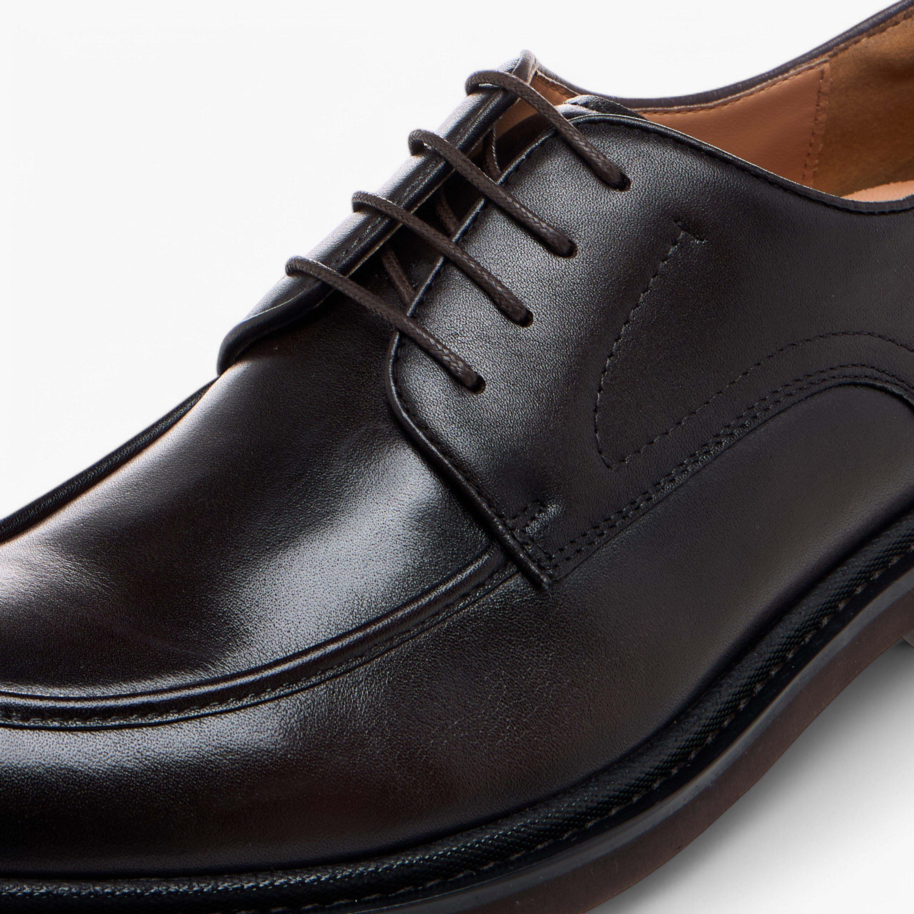 Duchini Men's Leather Solid Lace-Up Derby Shoes-men-shoes-formalshoes-image-4