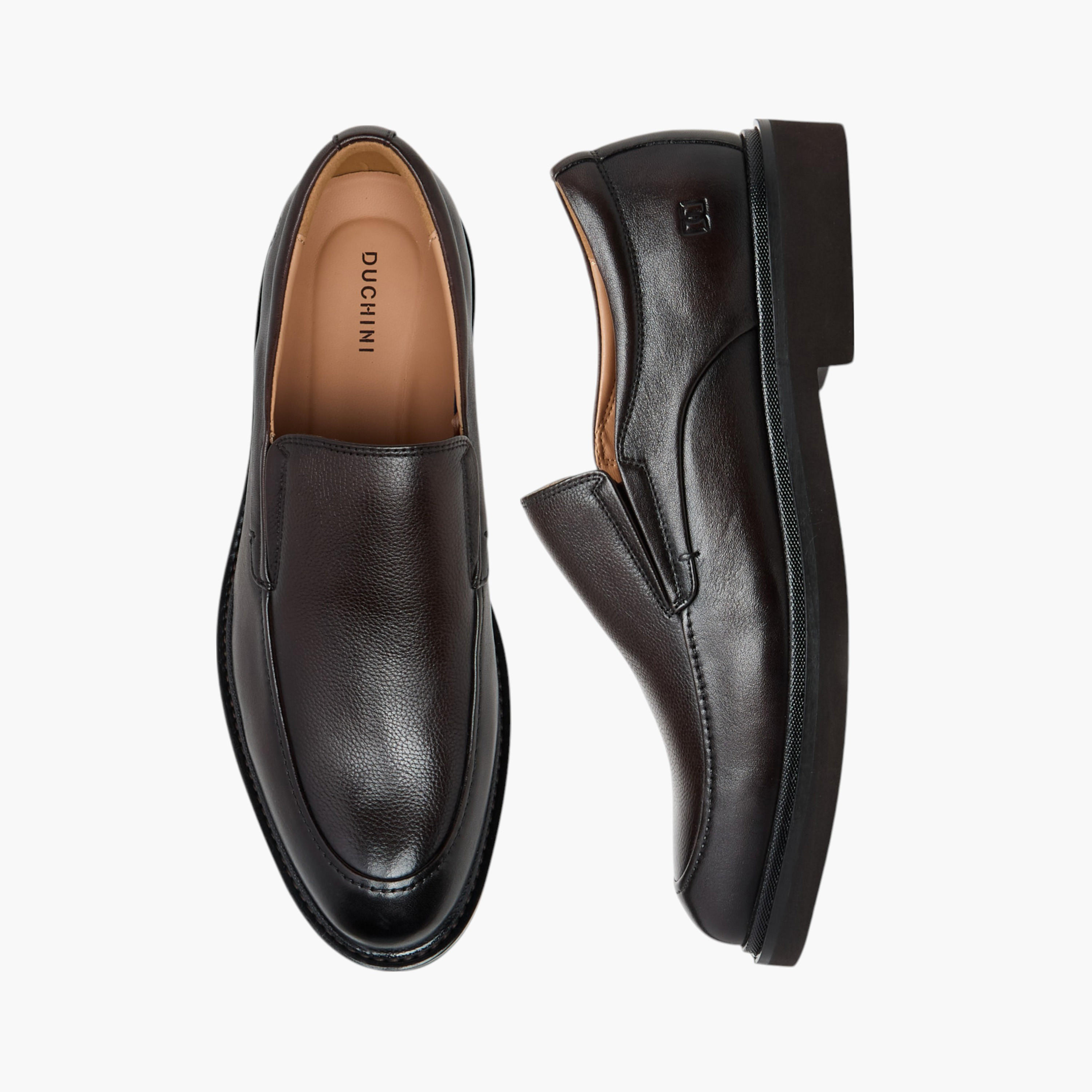 Duchini Men's Leather Solid Slip-On Loafers-men-shoes-loafersandmoccasins-image-1
