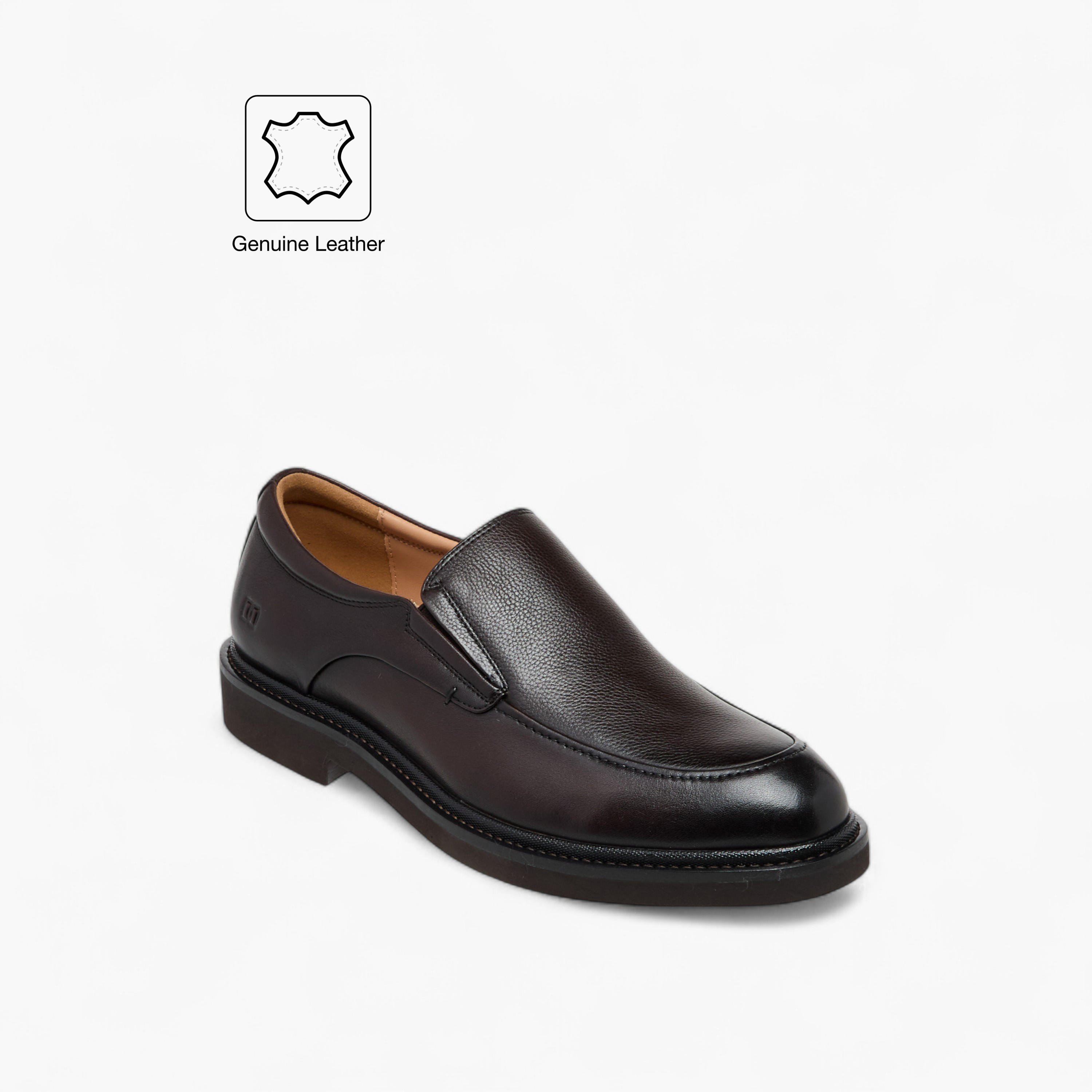 Duchini Men's Leather Solid Slip-On Loafers-men-shoes-loafersandmoccasins-image-2