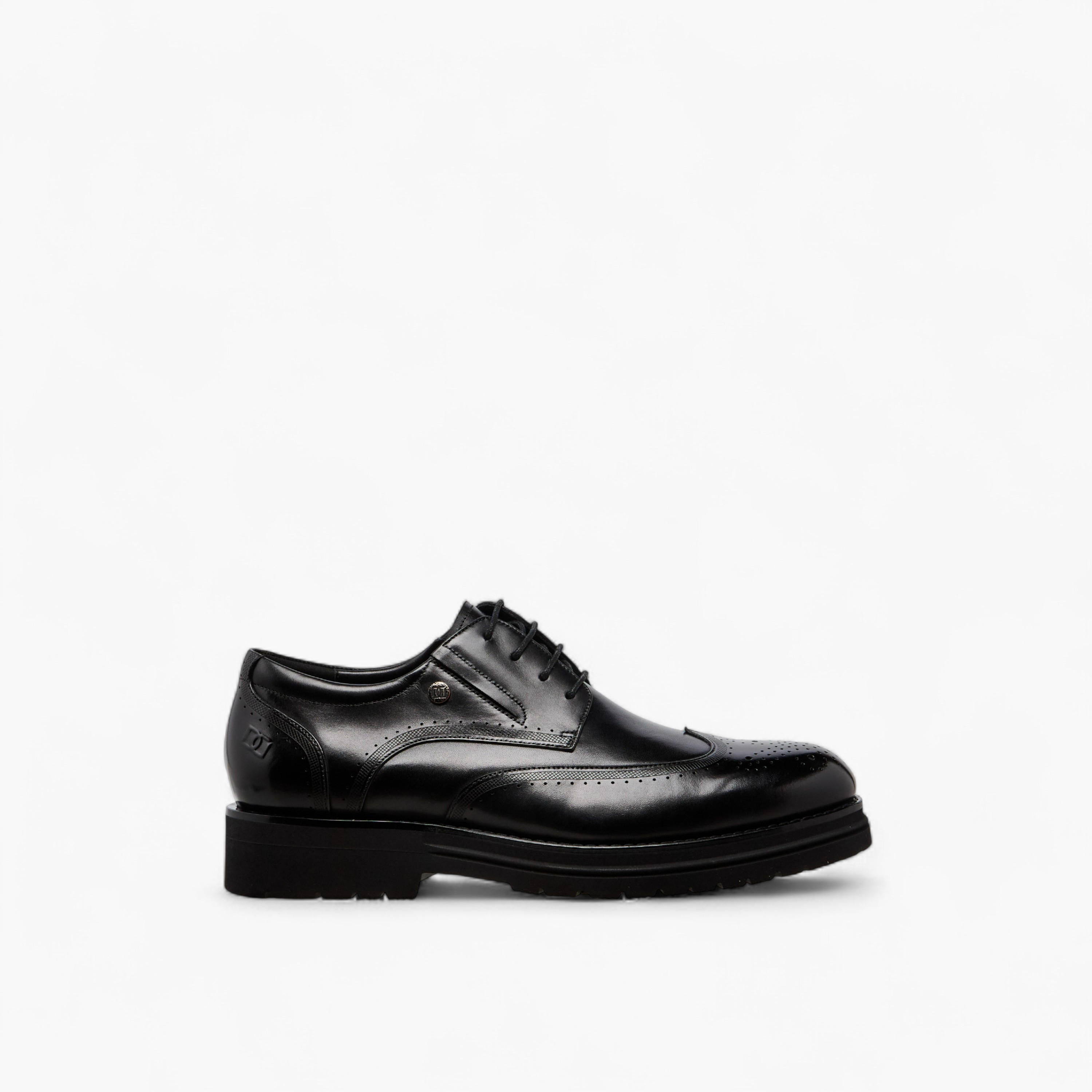 Duchini Men Perforated Genuine Leather Derby Shoes-men-shoes-formalshoes-image-3