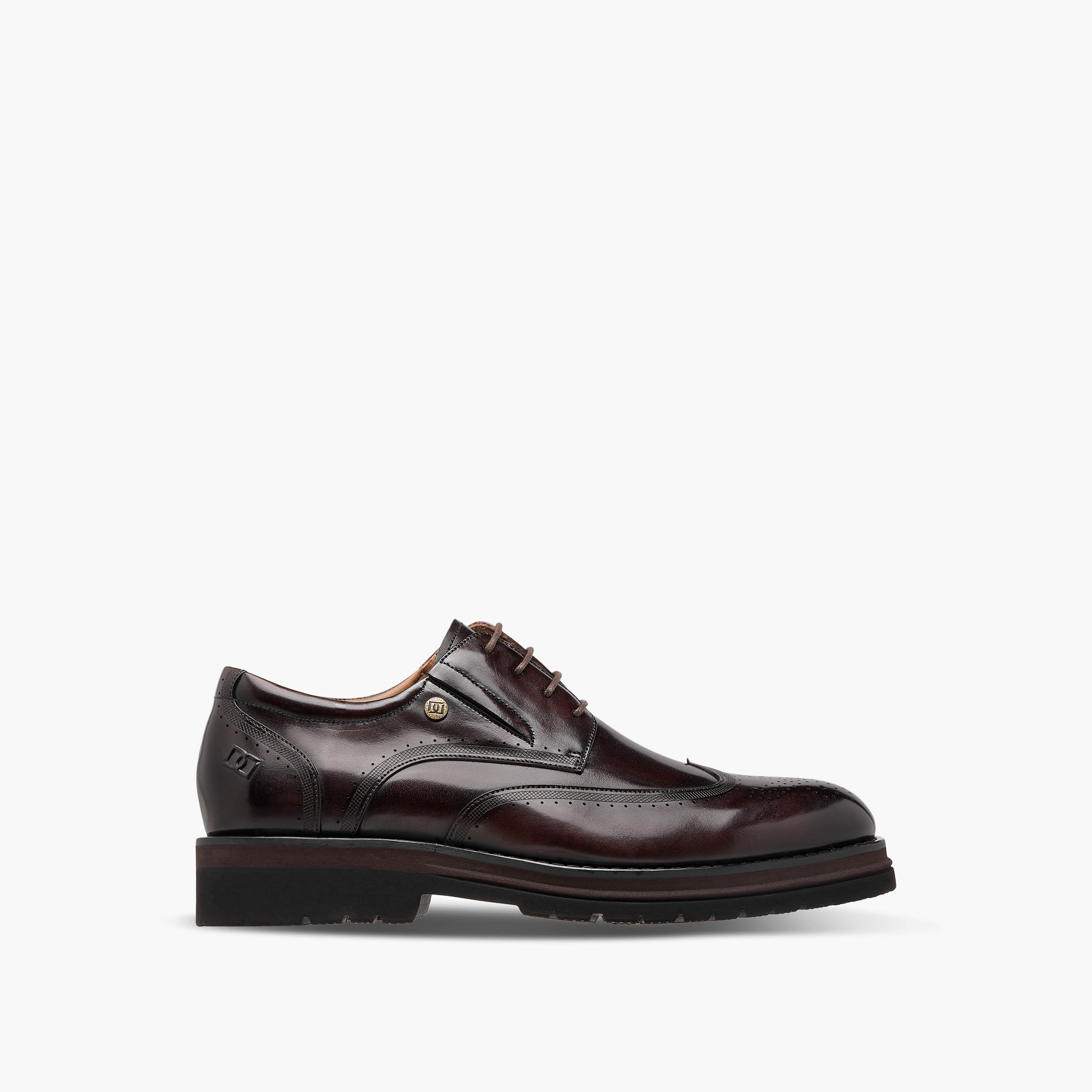 Duchini Men Perforated Genuine Leather Derby Shoes-men-shoes-formalshoes-image-3