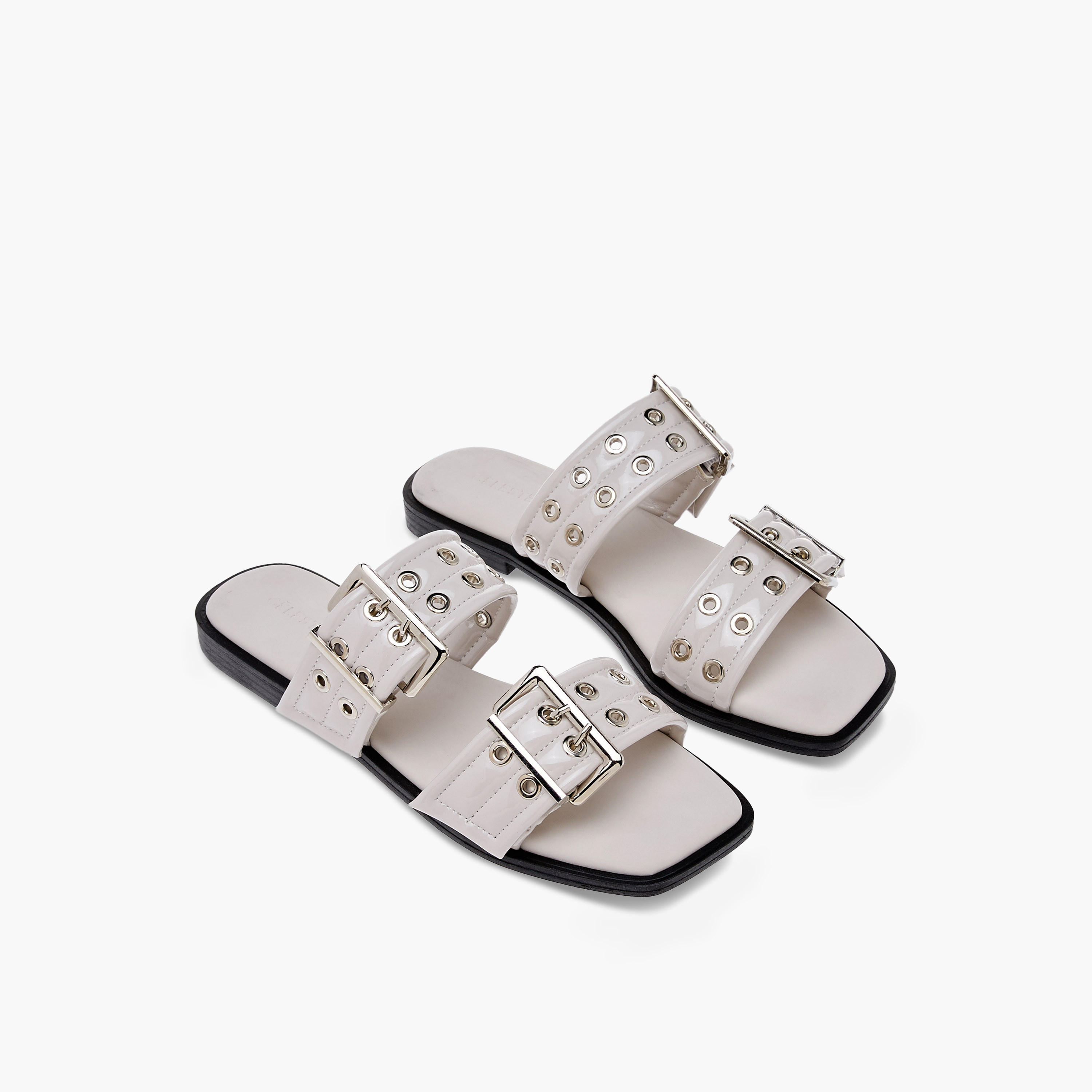 Celeste Women's Eyelet Detail Slip-On Sandals-women-shoes-flats-sandals-image-1