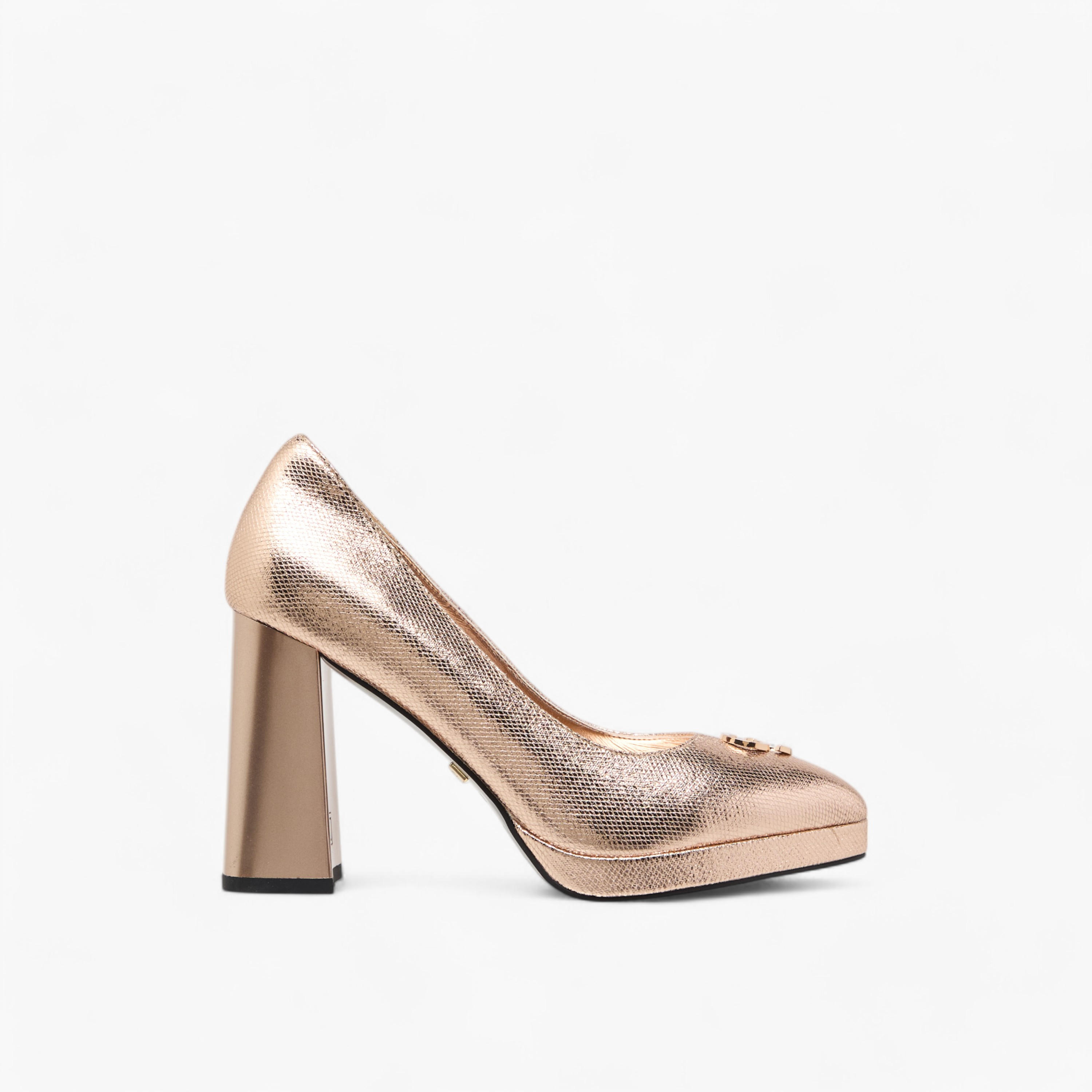 Celeste Women's Textured Slip-On Pumps with Platform Heels-women-shoes-sandals-heeled-image-3